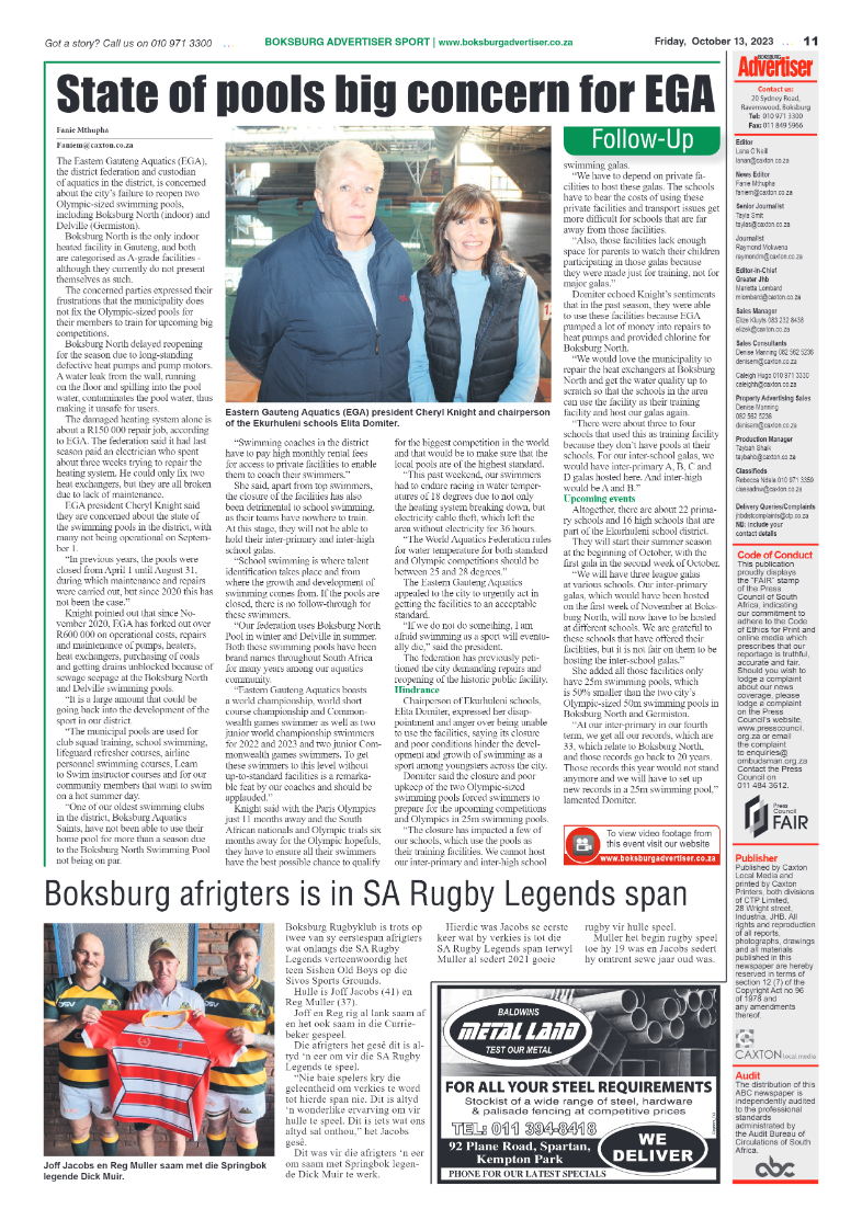 Boksburg Advertiser 13 October 2023 page 11