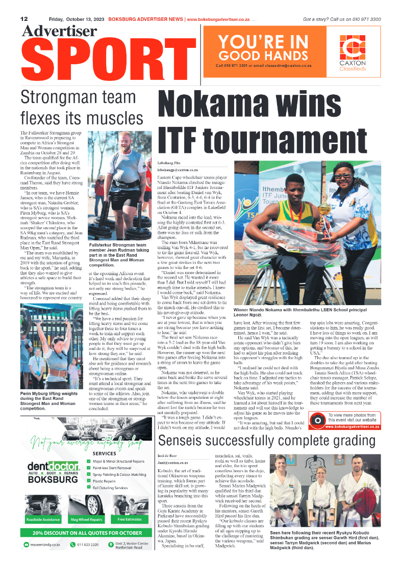 Boksburg Advertiser 13 October 2023 page 12