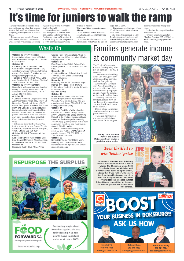 Boksburg Advertiser 13 October 2023 page 6