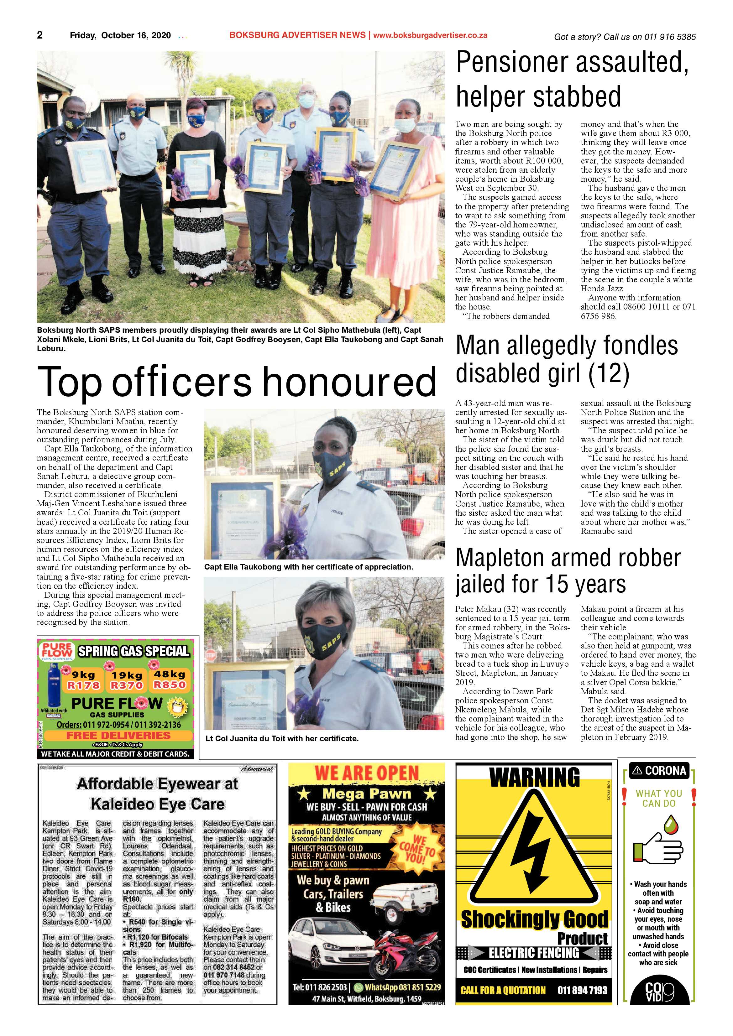Boksburg Advertiser 13 October  2020 page 2