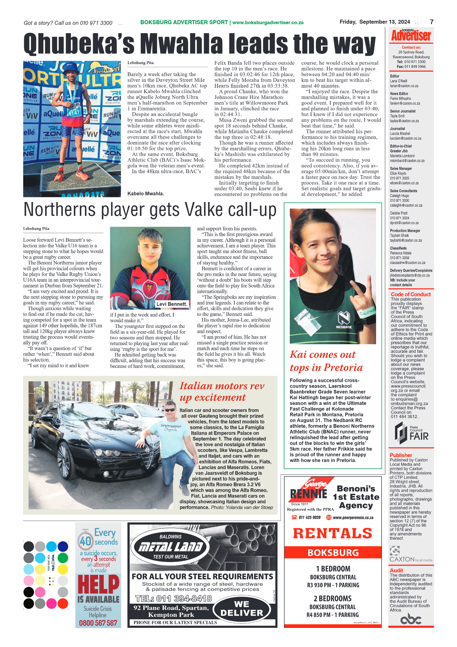 Boksburg Advertiser 13 September 2024 page 7