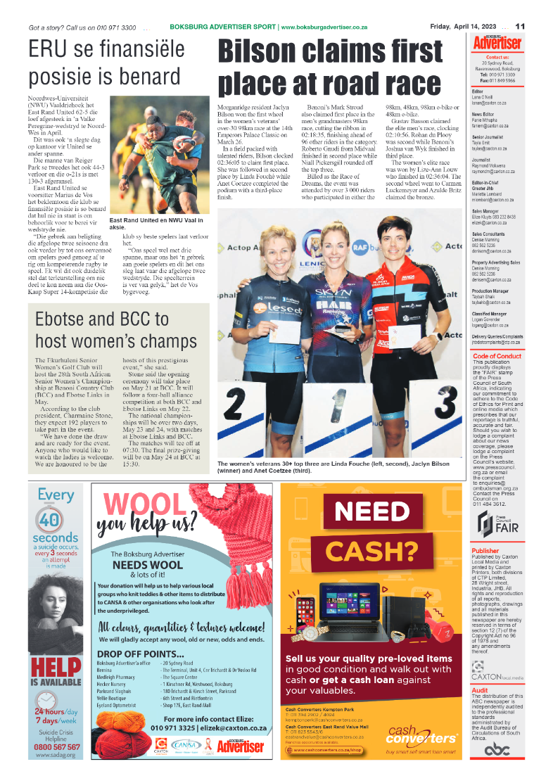 Boksburg Advertiser 14 April 2023 page 11