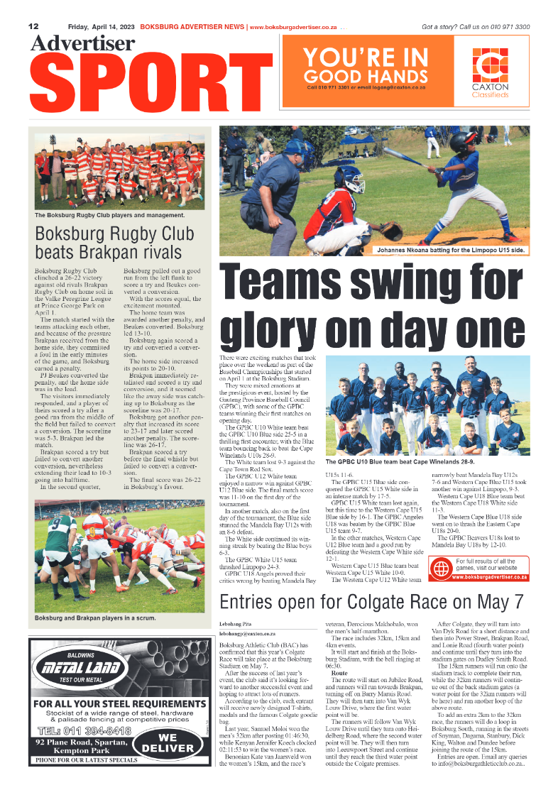 Boksburg Advertiser 14 April 2023 page 12