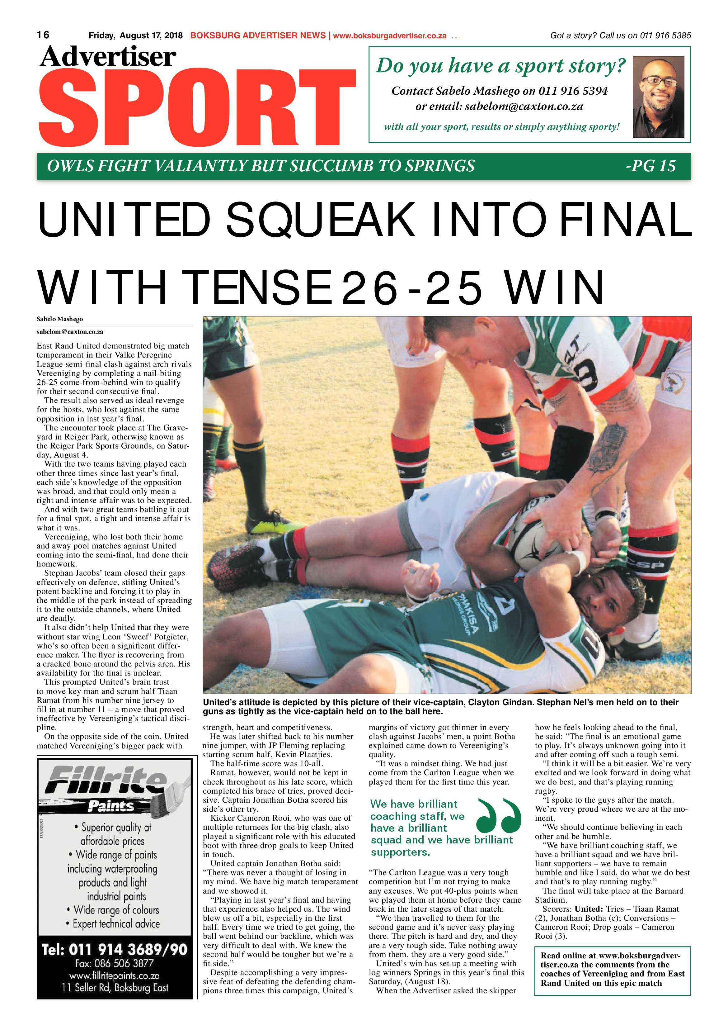 Boksburg Advertiser 14 August 2018 page 16