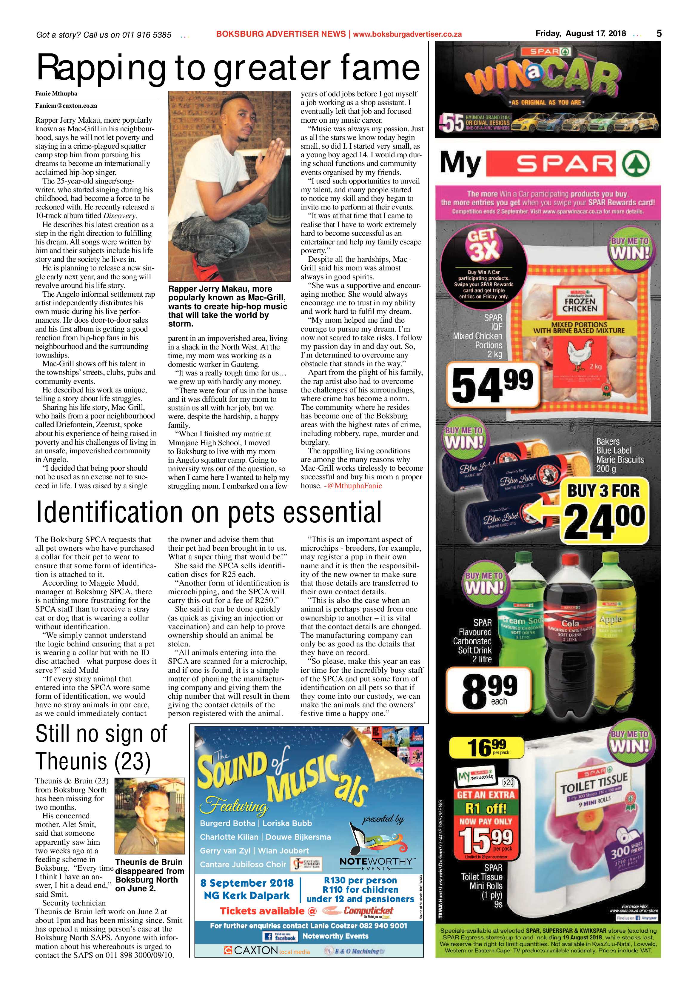 Boksburg Advertiser 14 August 2018 page 5