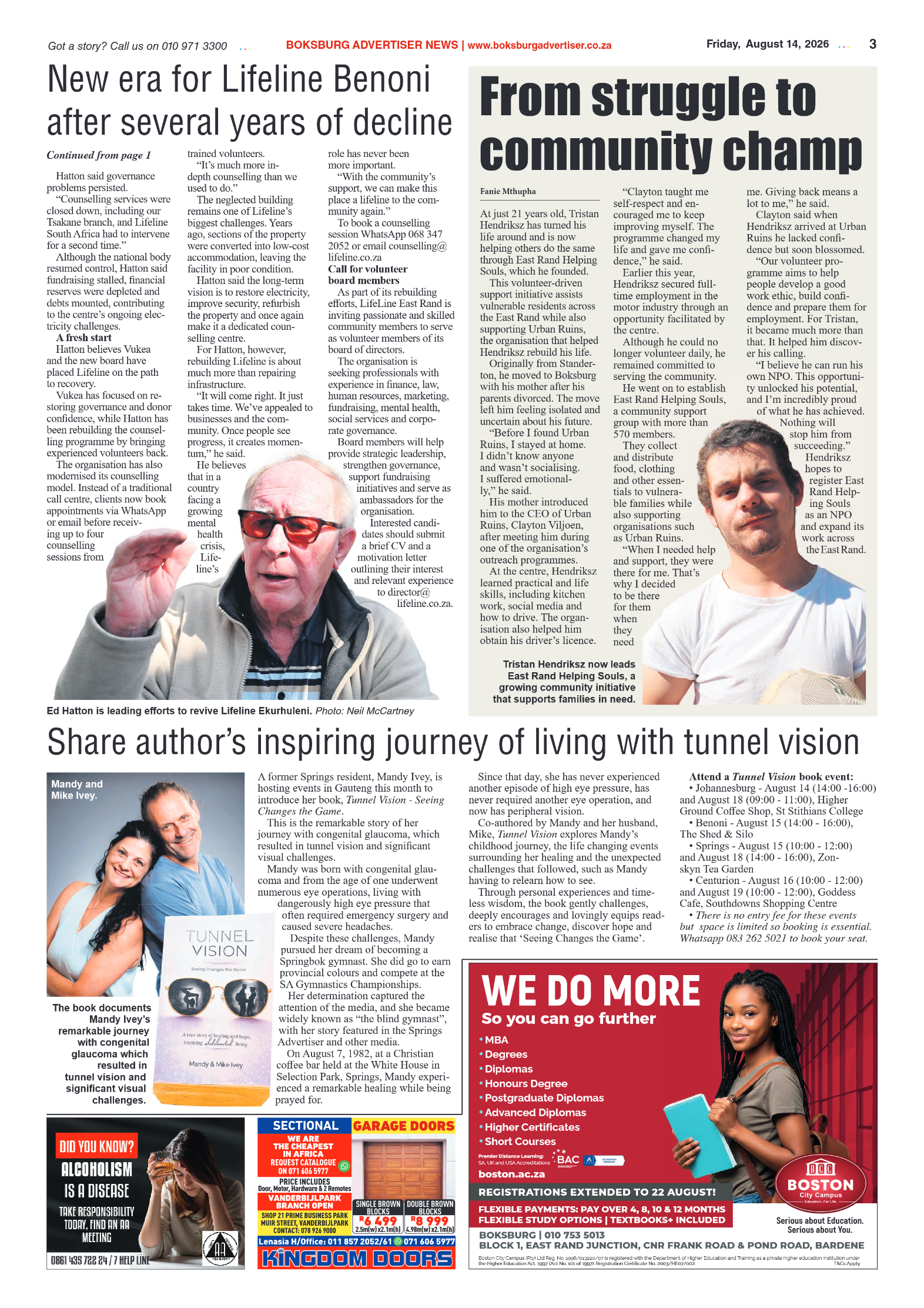 Boksburg Advertiser 14 August 2026 page 3