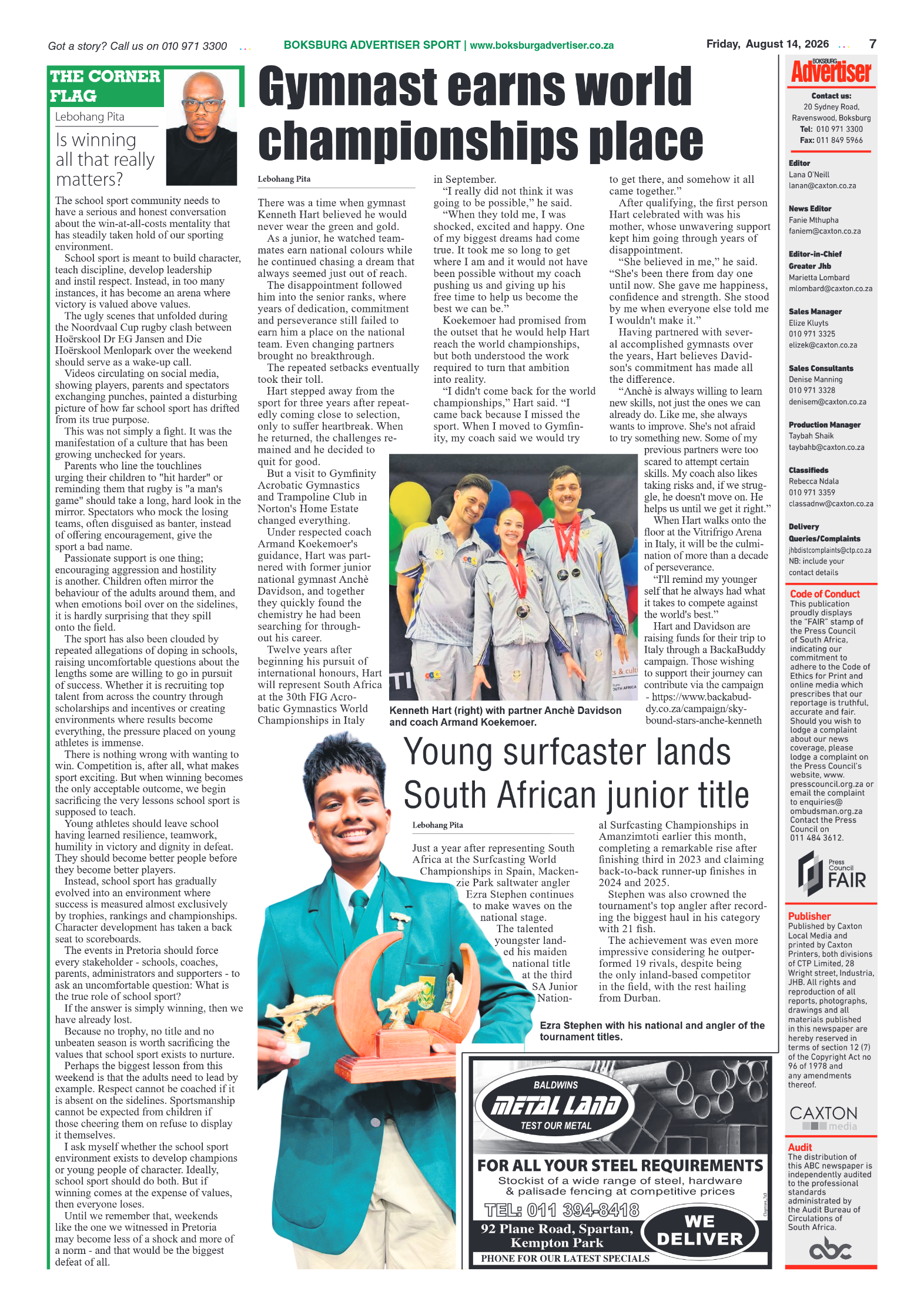 Boksburg Advertiser 14 August 2026 page 7