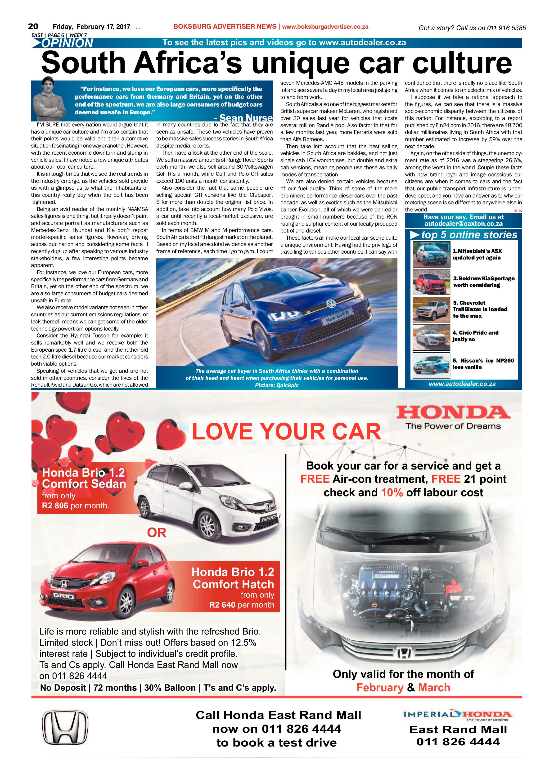 Boksburg Advertiser 14 February 2017 page 20