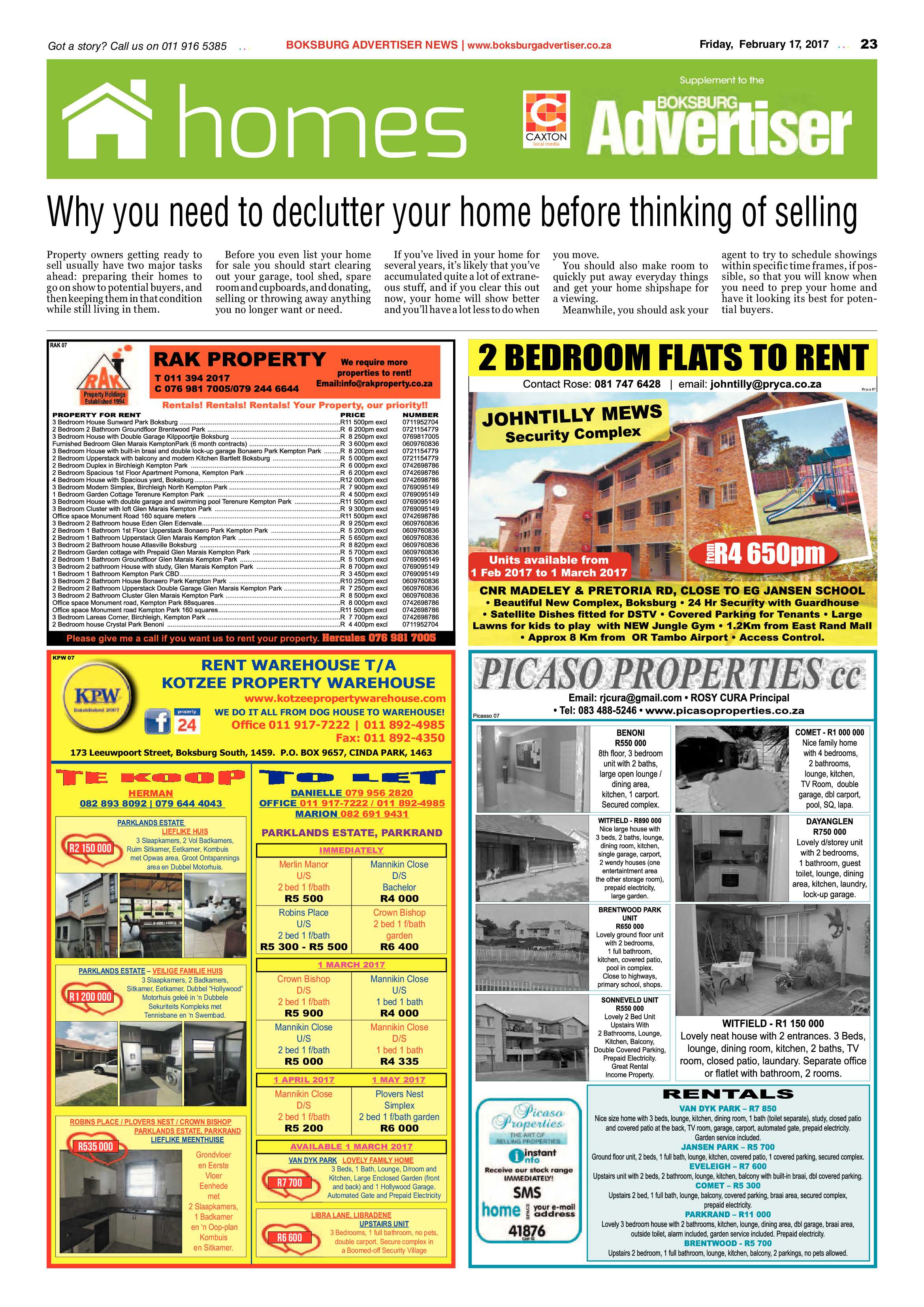Boksburg Advertiser 14 February 2017 page 23