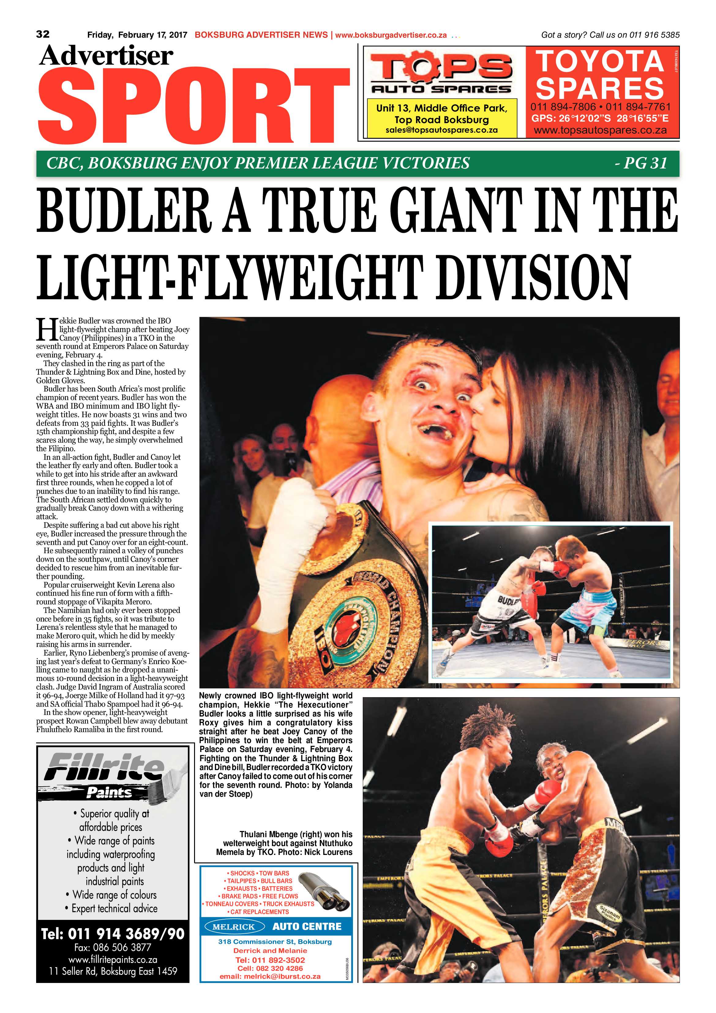 Boksburg Advertiser 14 February 2017 page 32