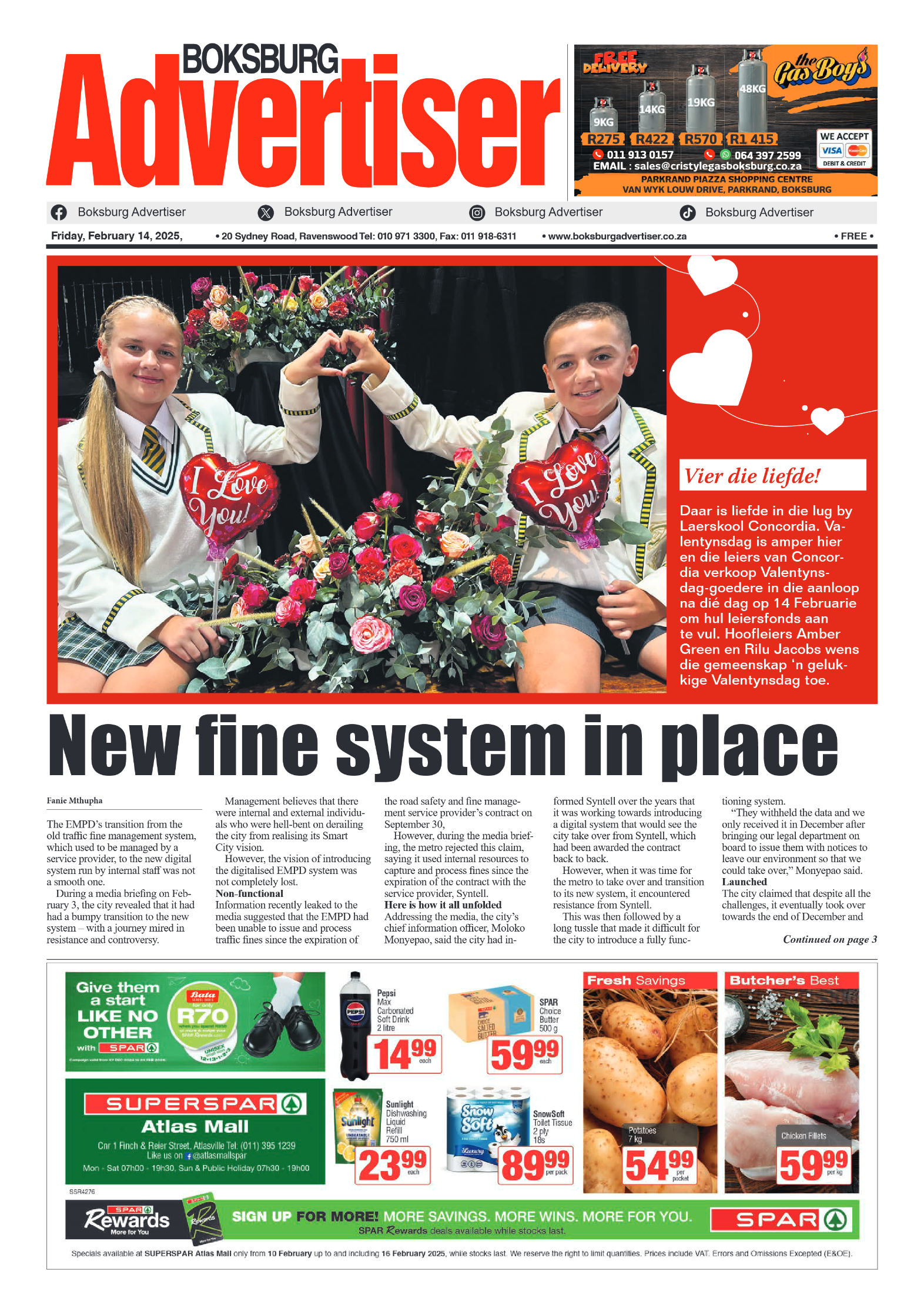 Boksburg Advertiser 14 February 2025 page 1