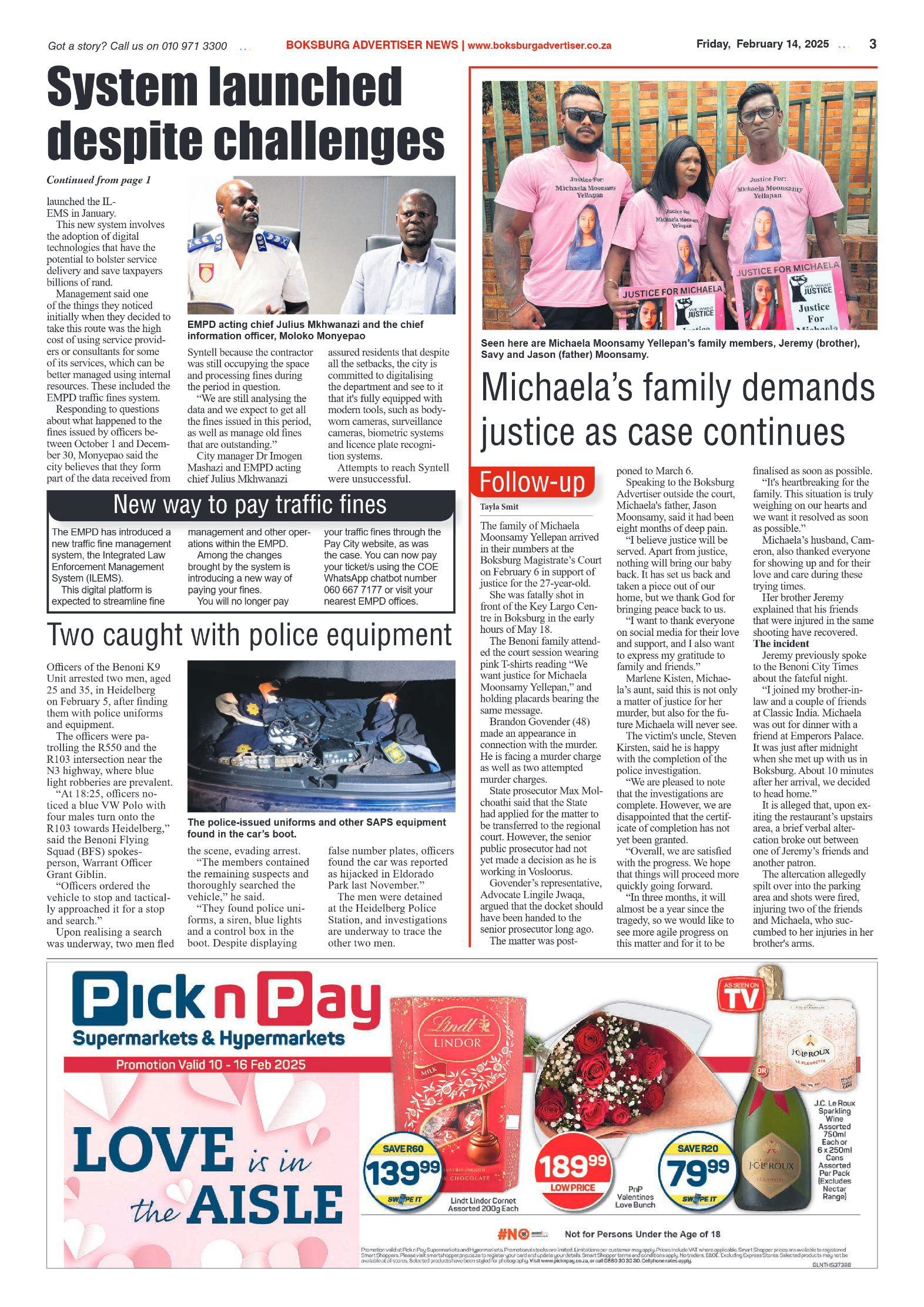 Boksburg Advertiser 14 February 2025 page 3