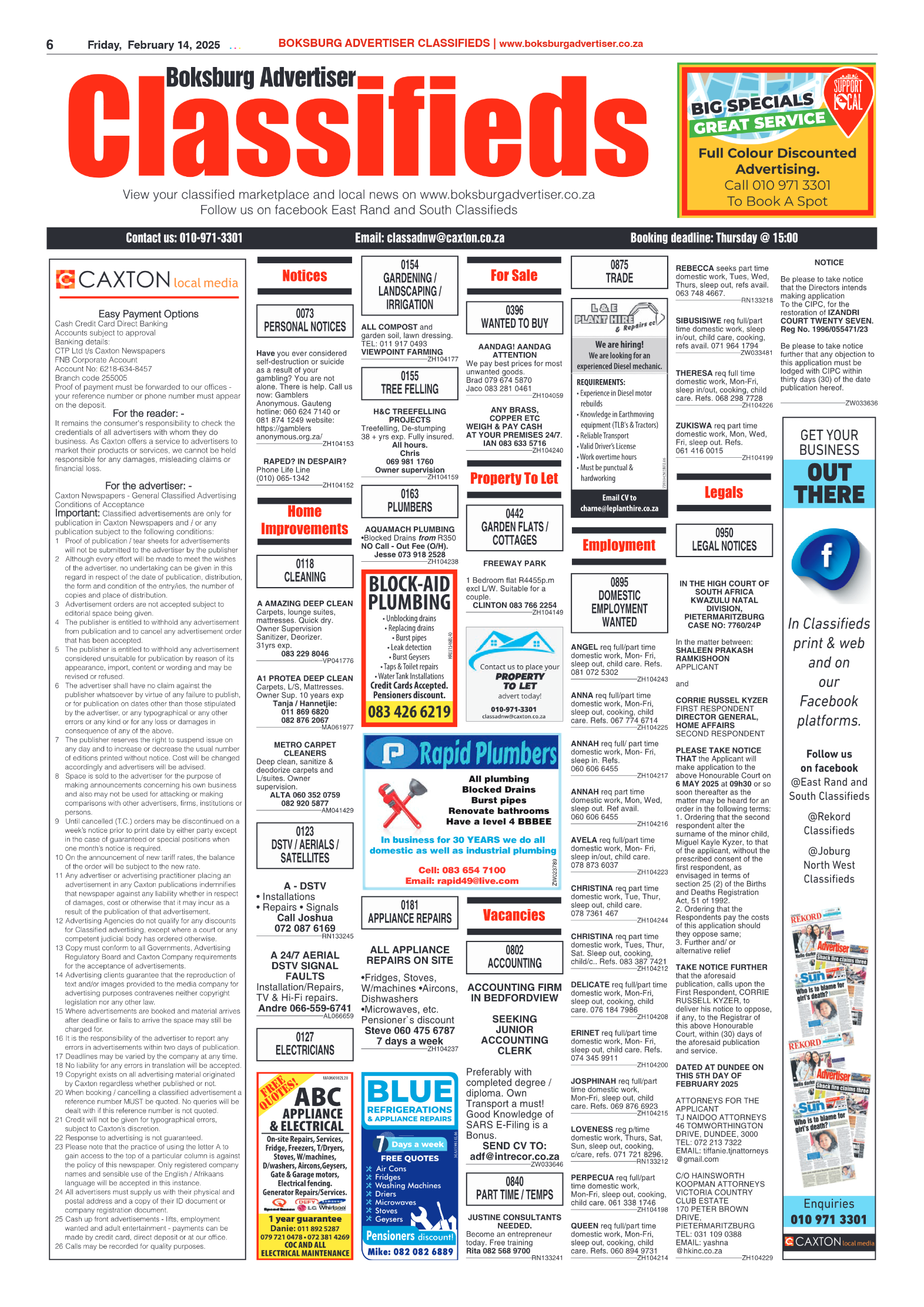 Boksburg Advertiser 14 February 2025 page 6