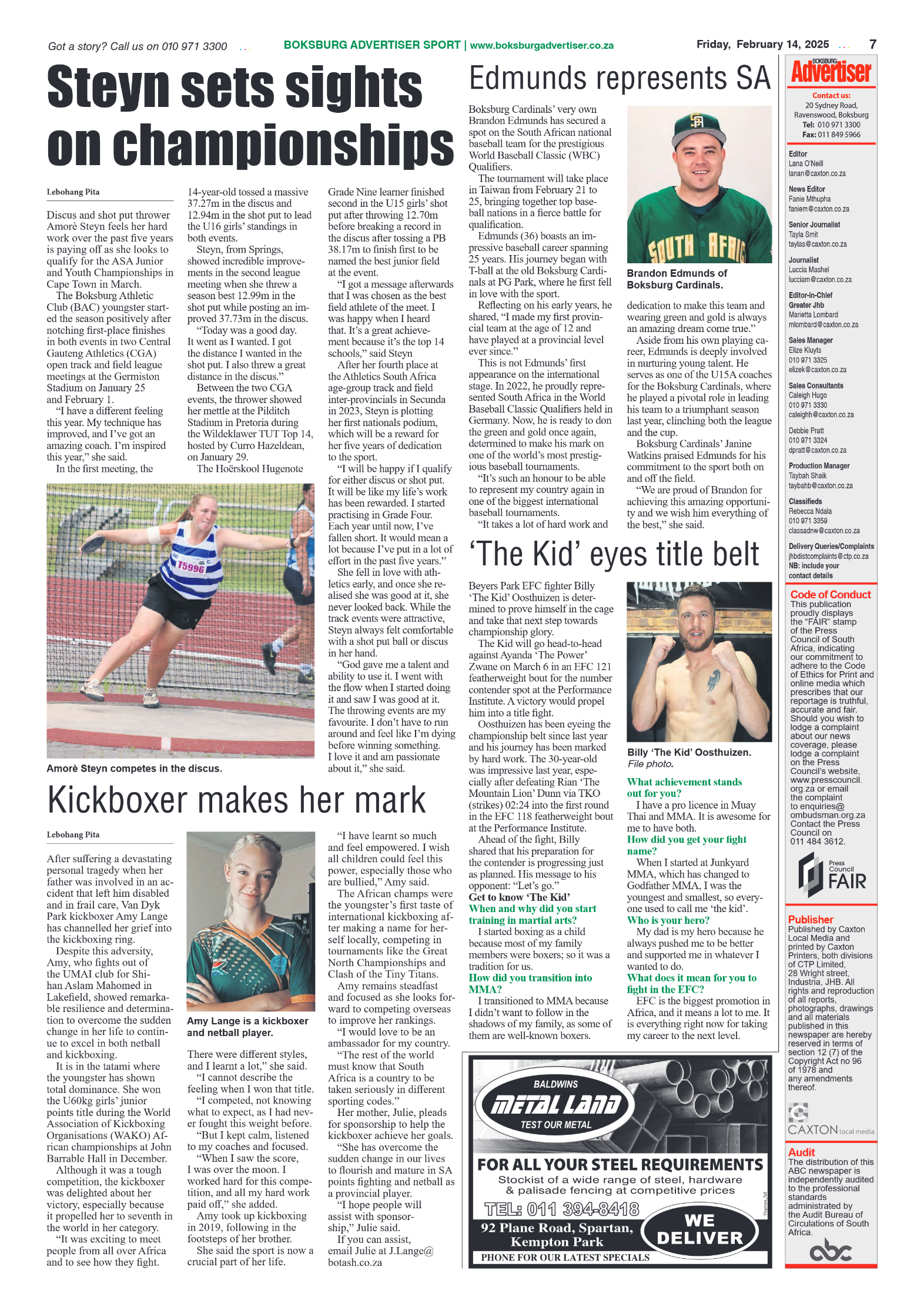 Boksburg Advertiser 14 February 2025 page 7