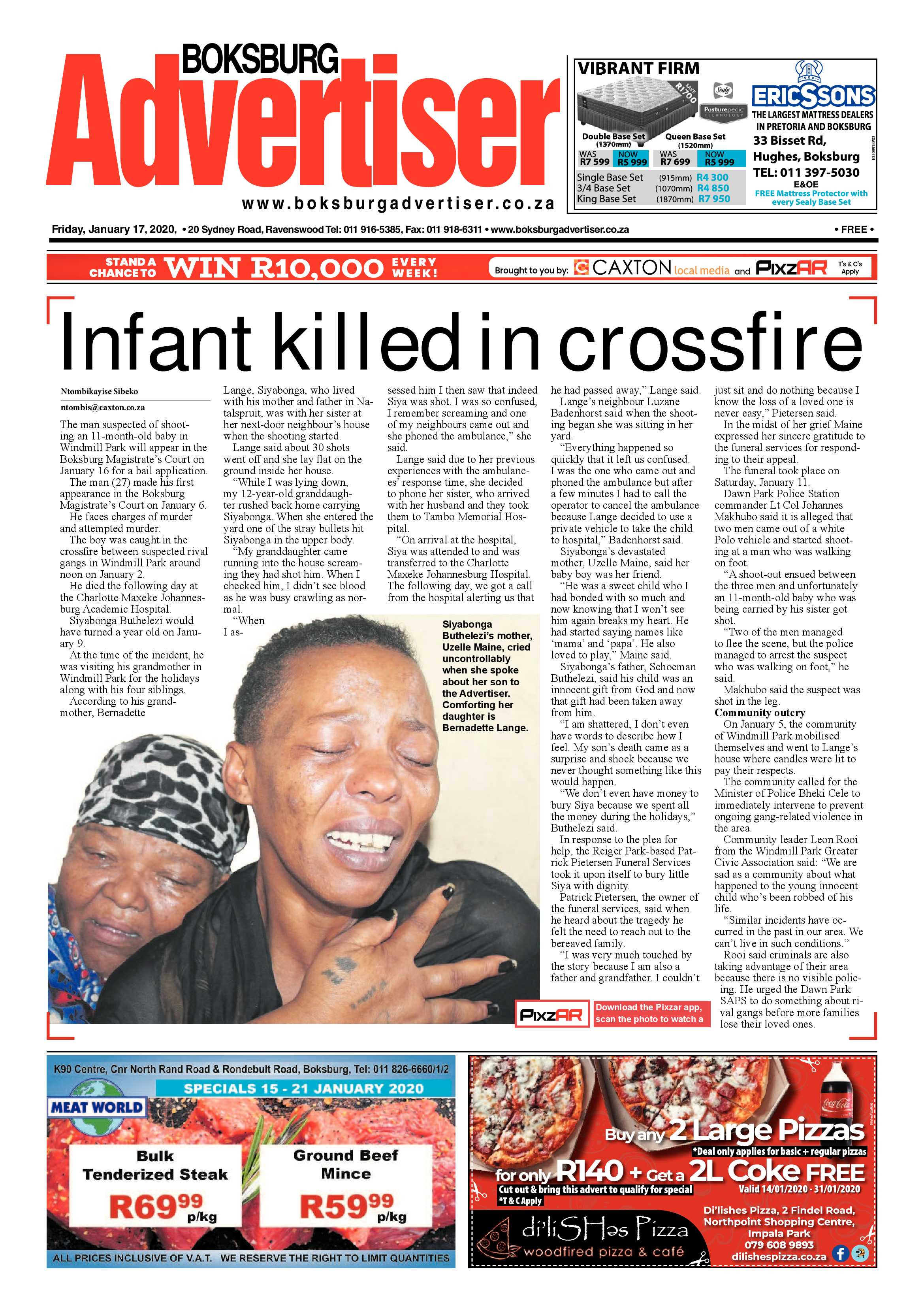 Boksburg Advertiser 14 January 2020 page 1