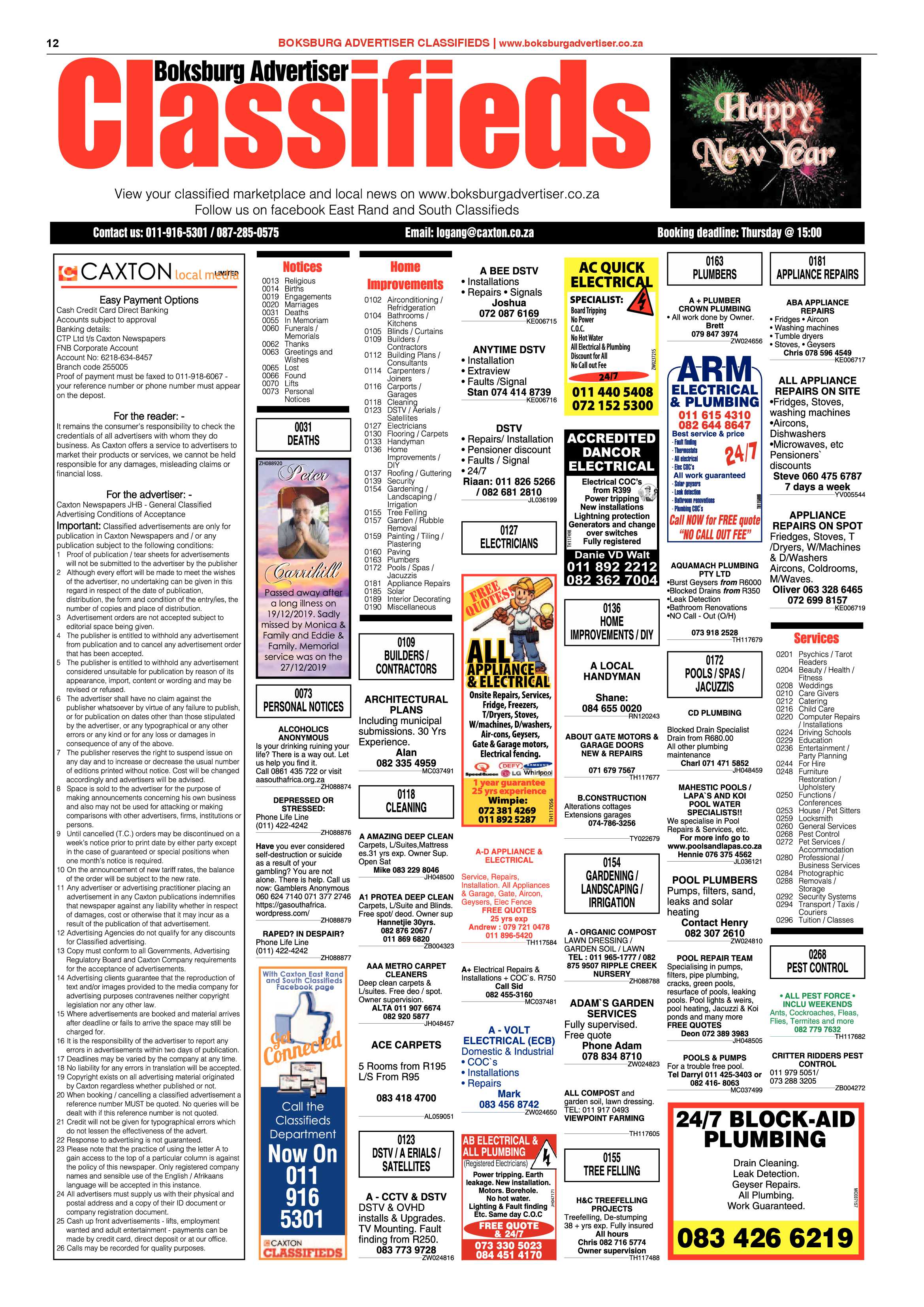 Boksburg Advertiser 14 January 2020 page 12
