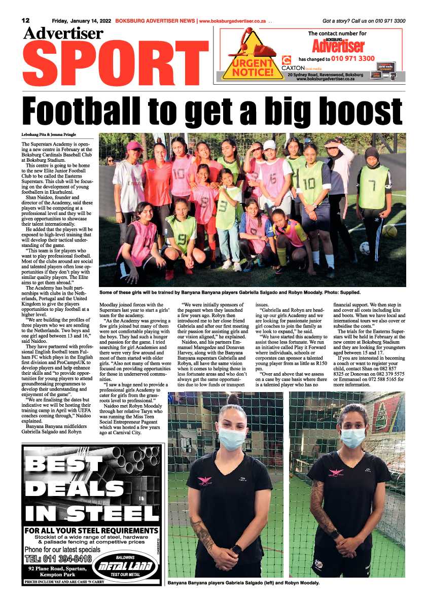 Boksburg Advertiser 14 January 2022 page 12
