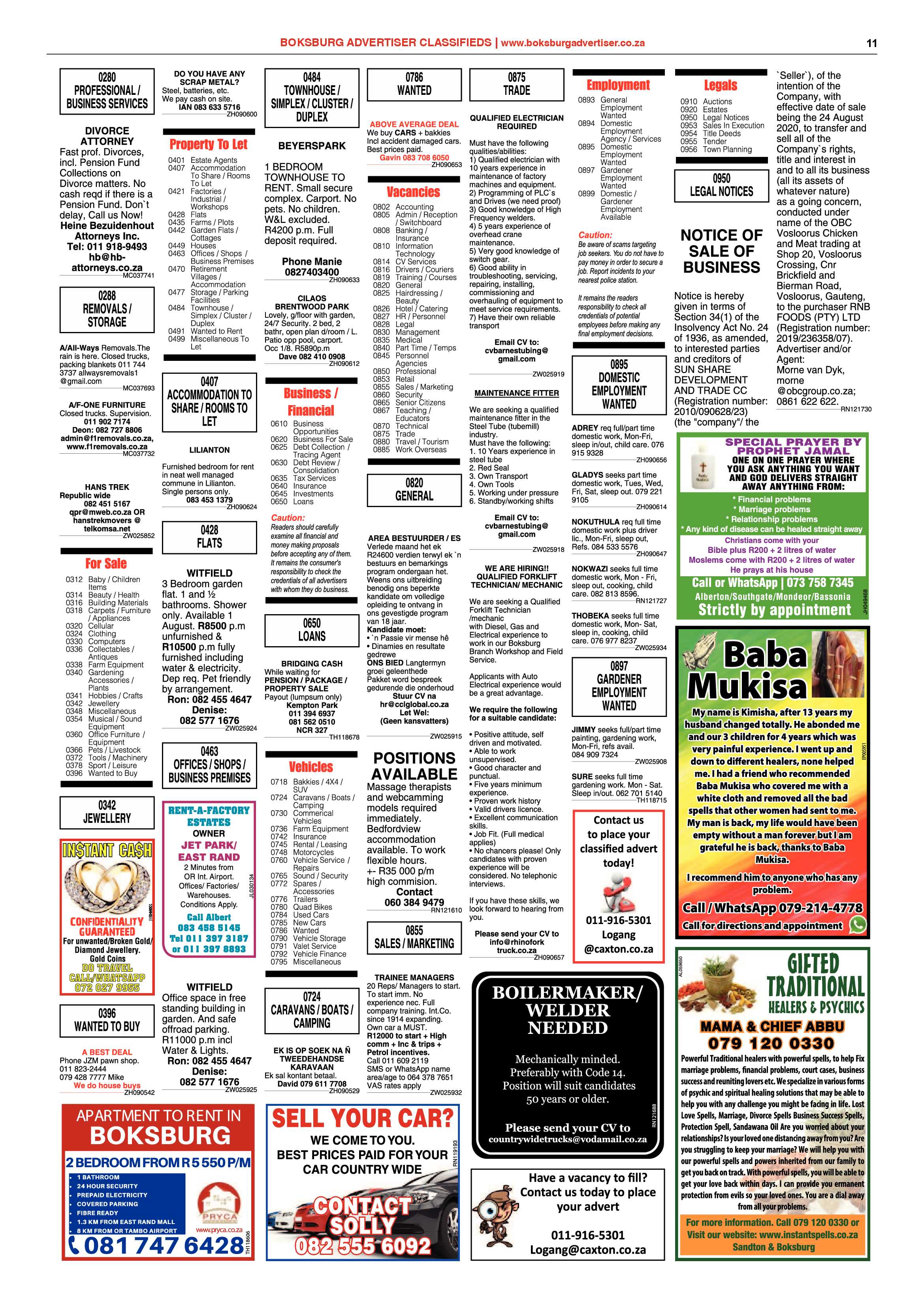 Boksburg Advertiser 14 July 2020 page 11