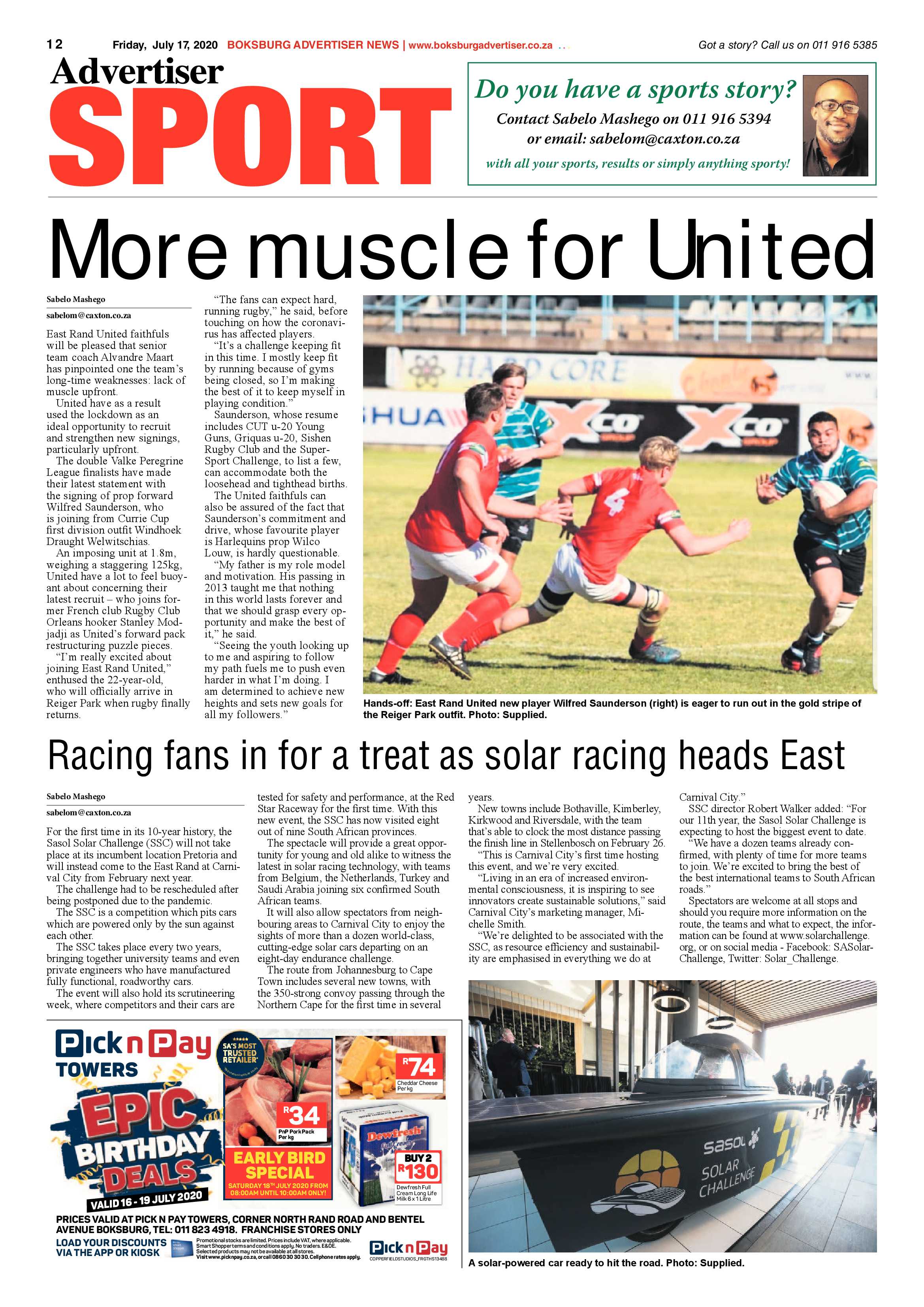 Boksburg Advertiser 14 July 2020 page 12