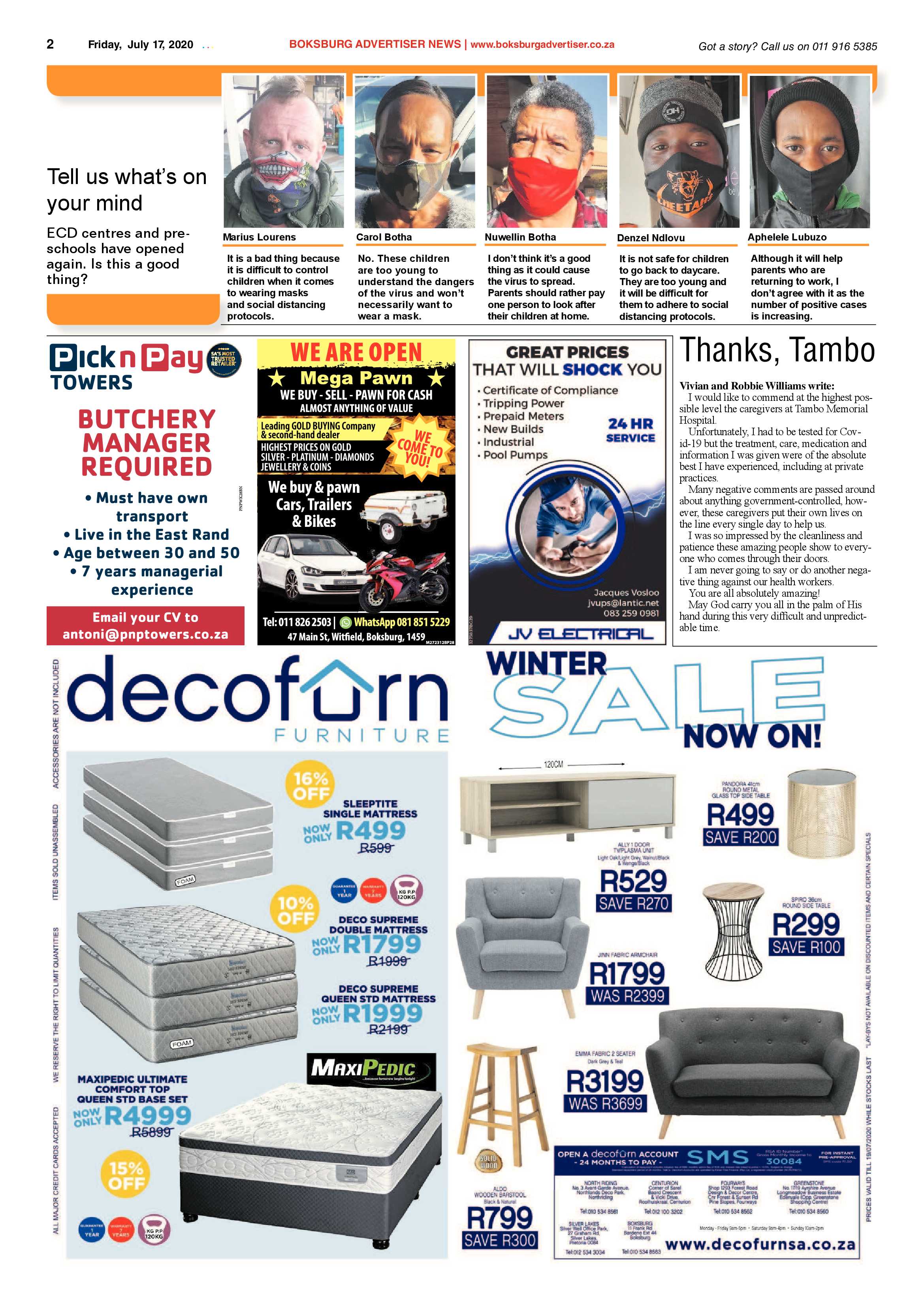 Boksburg Advertiser 14 July 2020 page 2