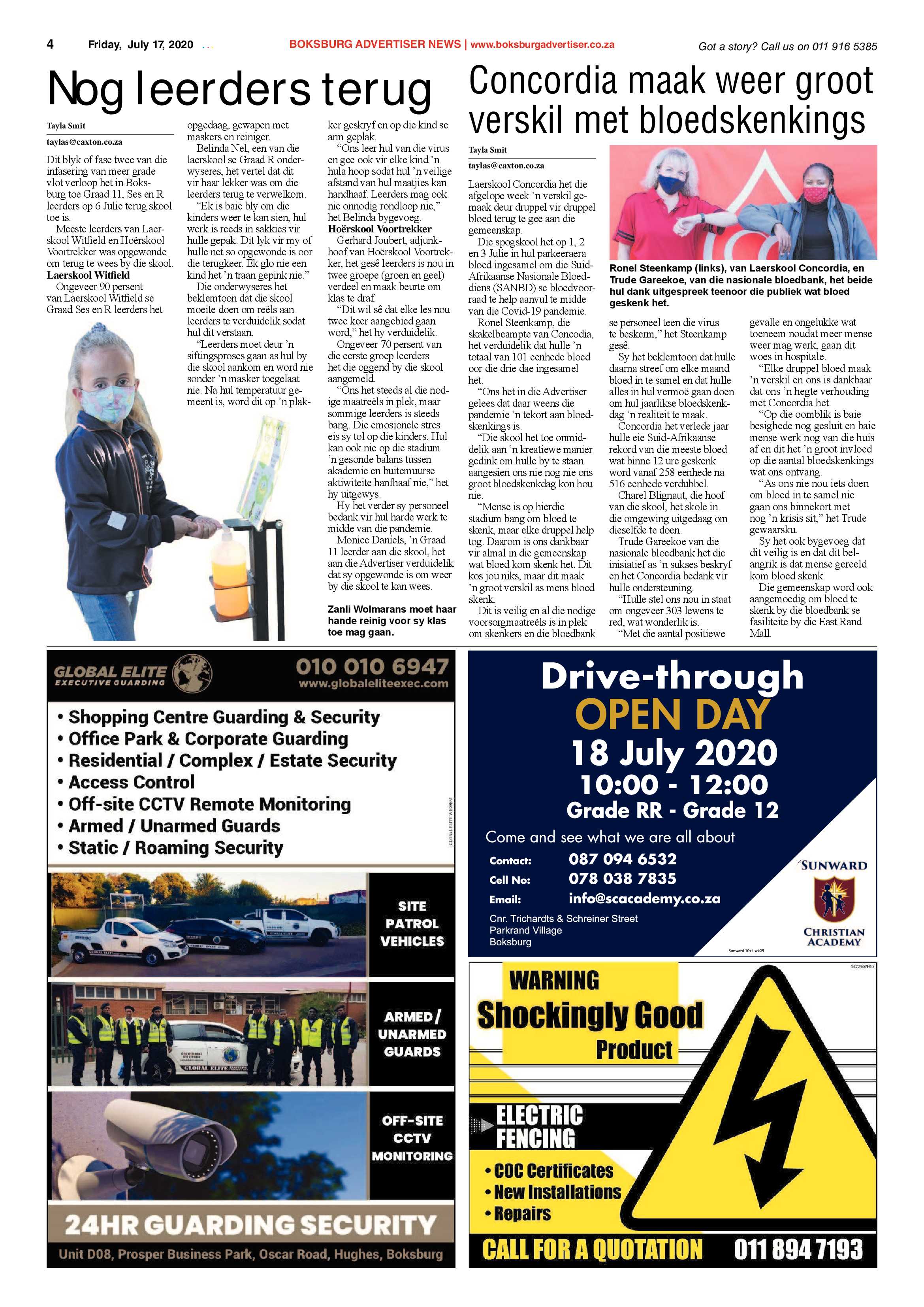 Boksburg Advertiser 14 July 2020 page 4