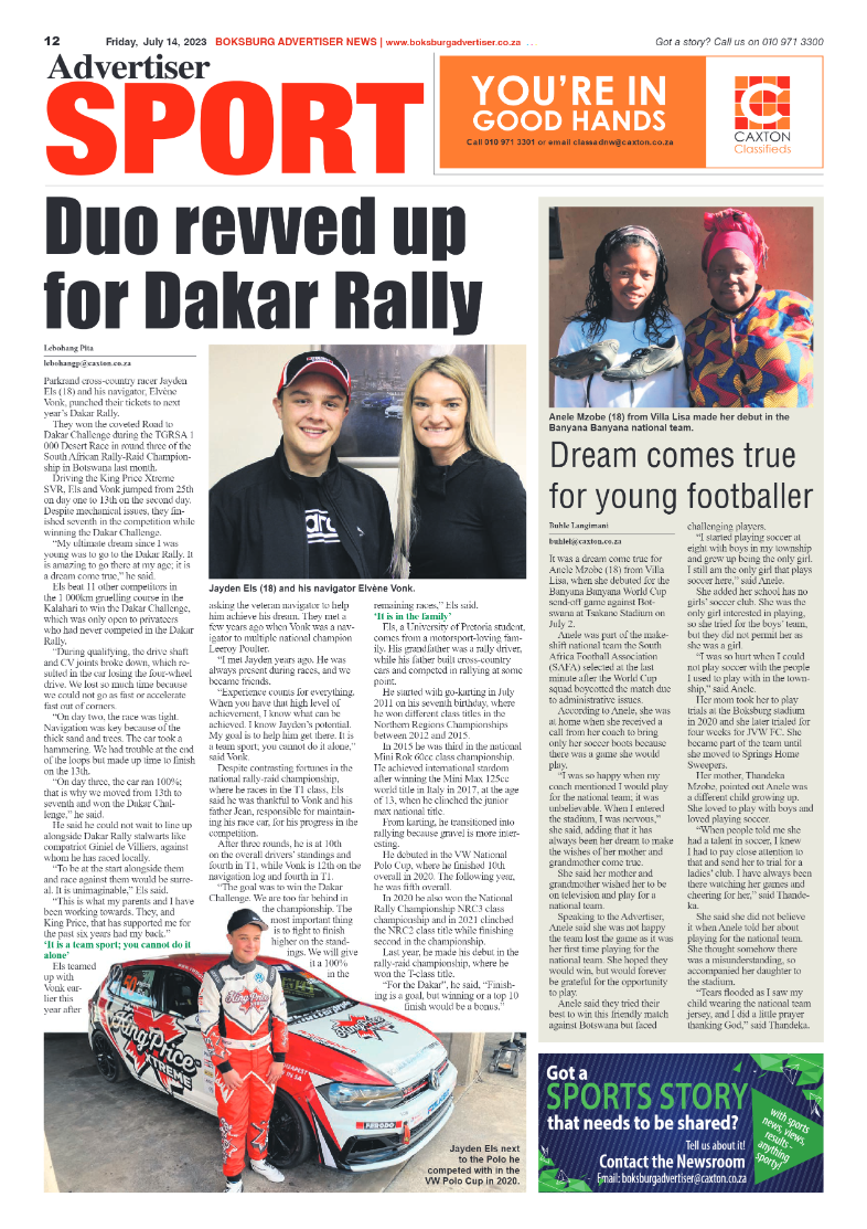 Boksburg Advertiser 14 July 2023 page 12