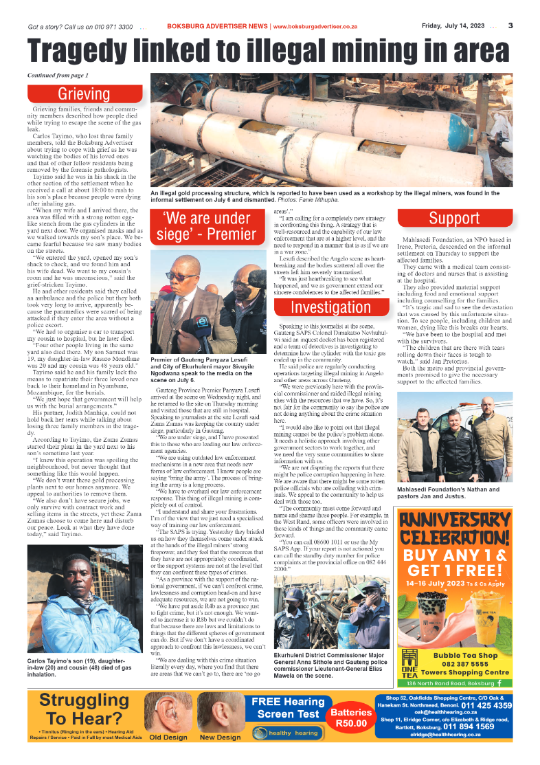 Boksburg Advertiser 14 July 2023 page 3