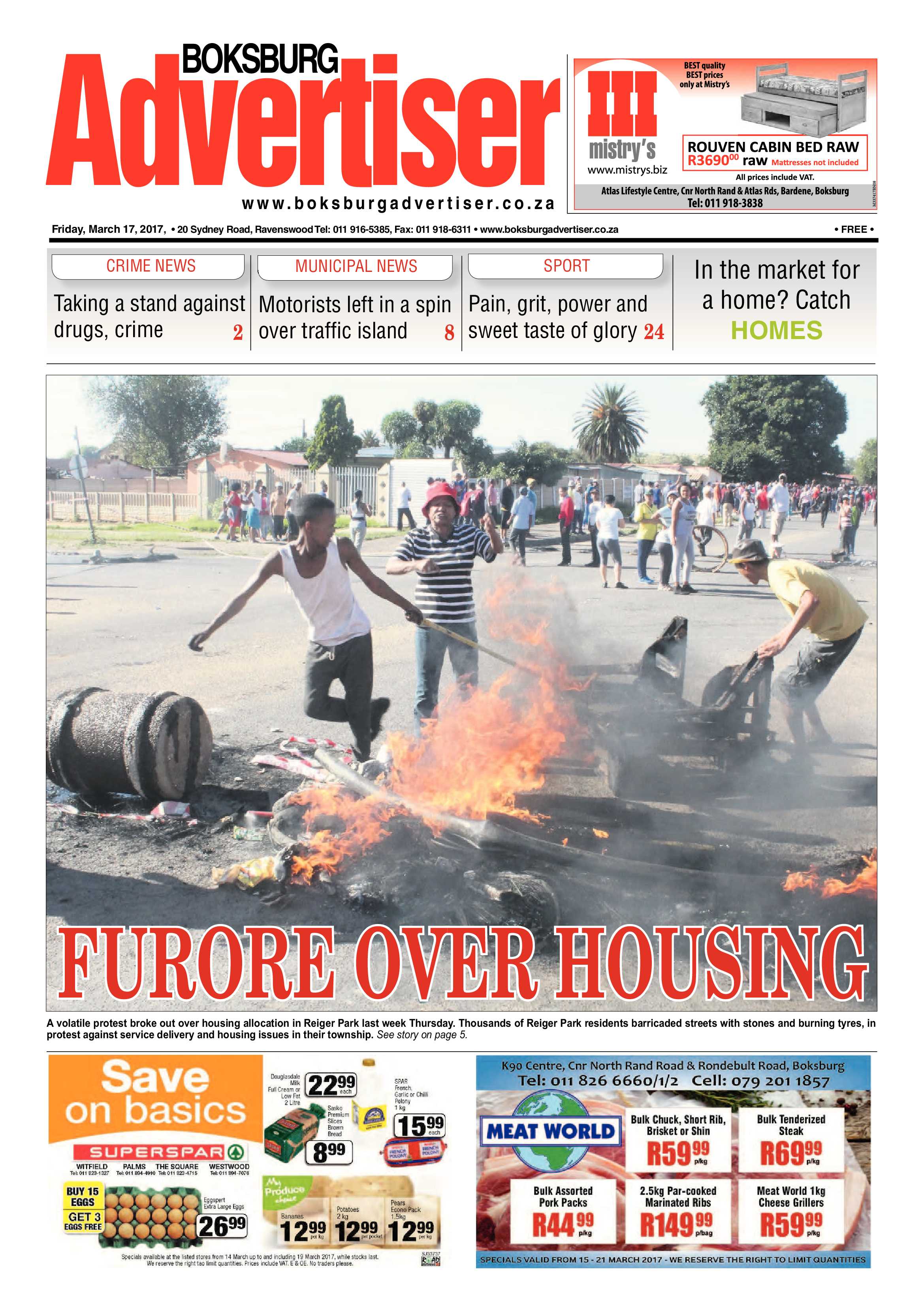 Boksburg Advertiser 14 March 2017 page 1