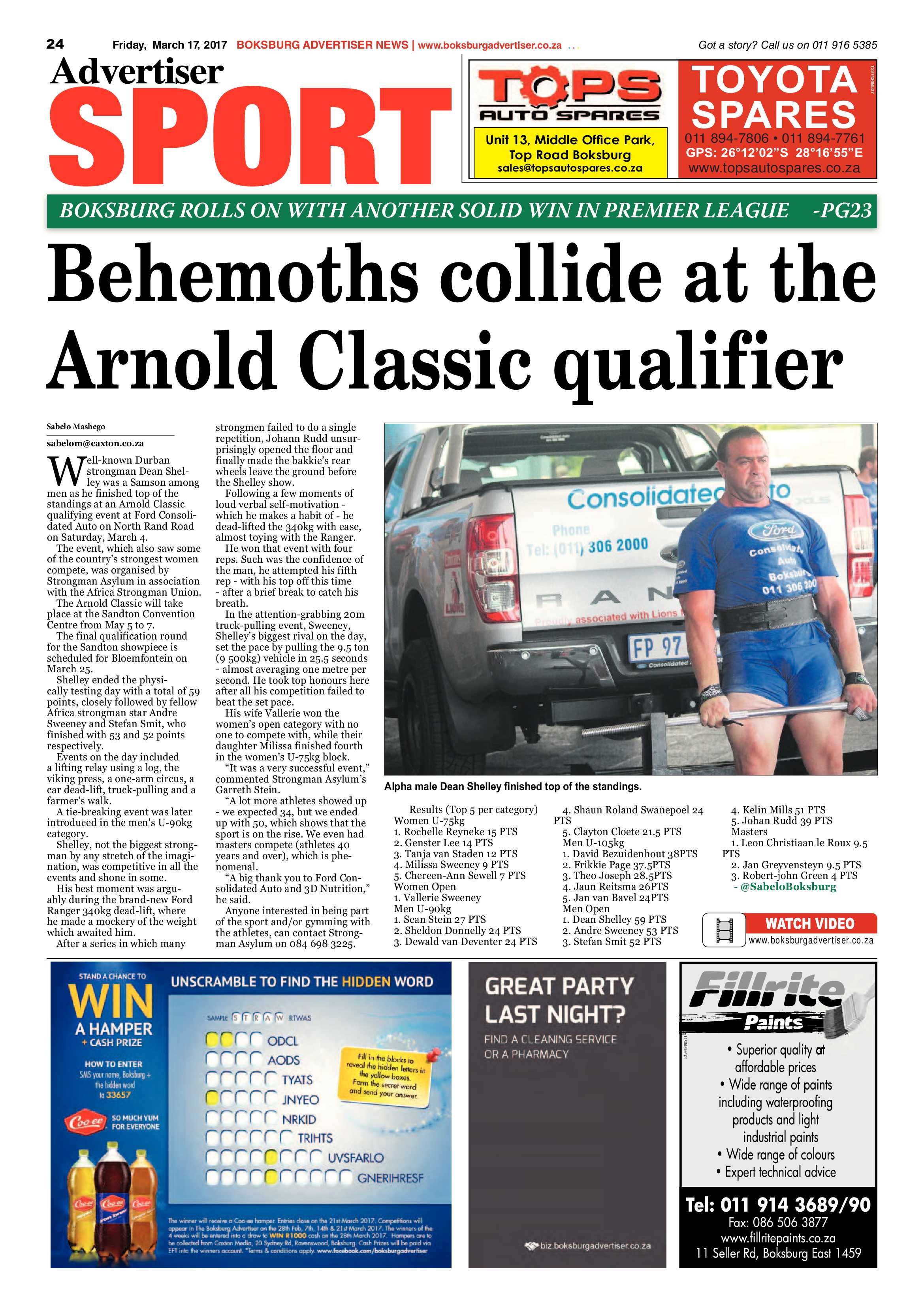 Boksburg Advertiser 14 March 2017 page 24