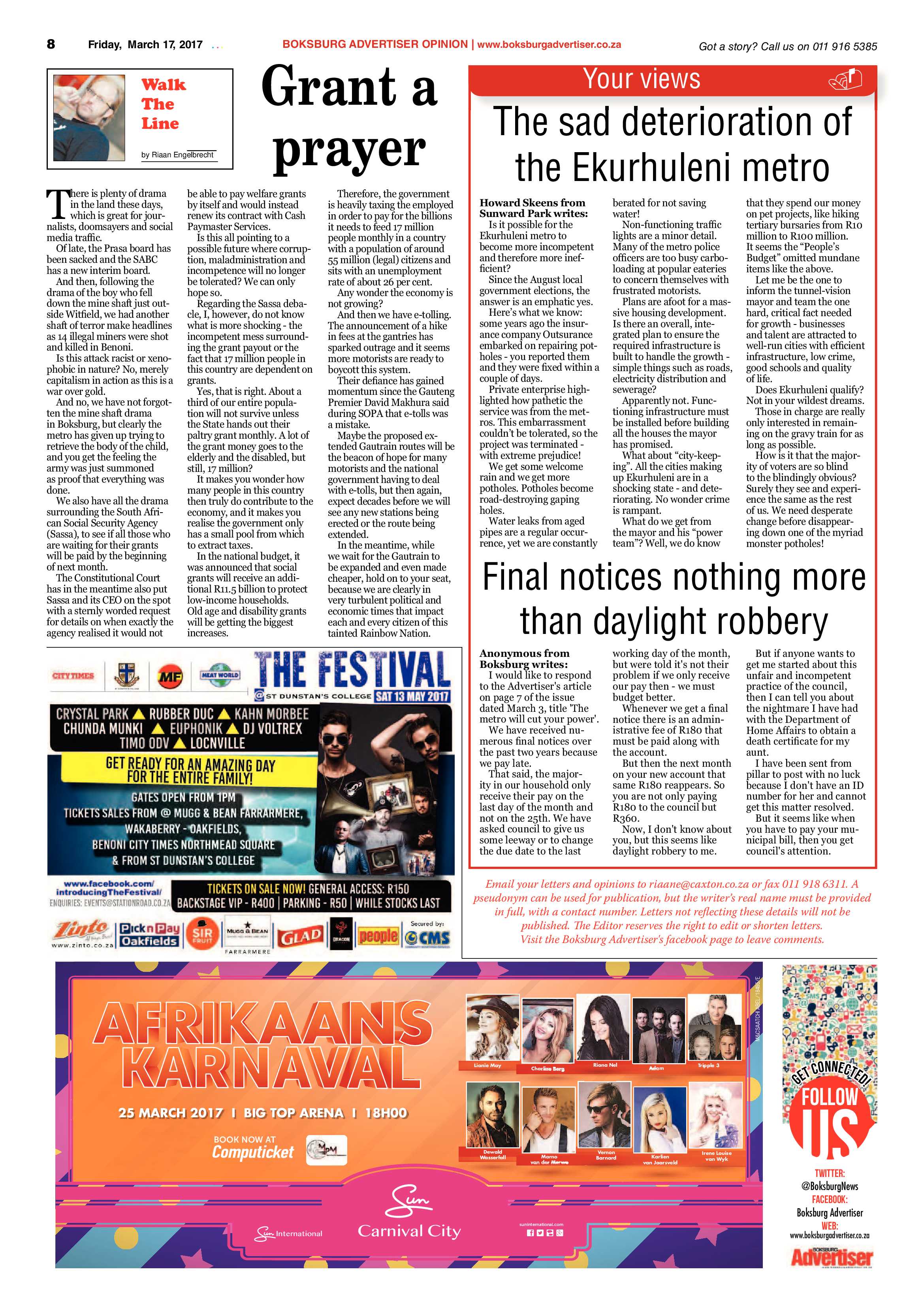 Boksburg Advertiser 14 March 2017 page 8