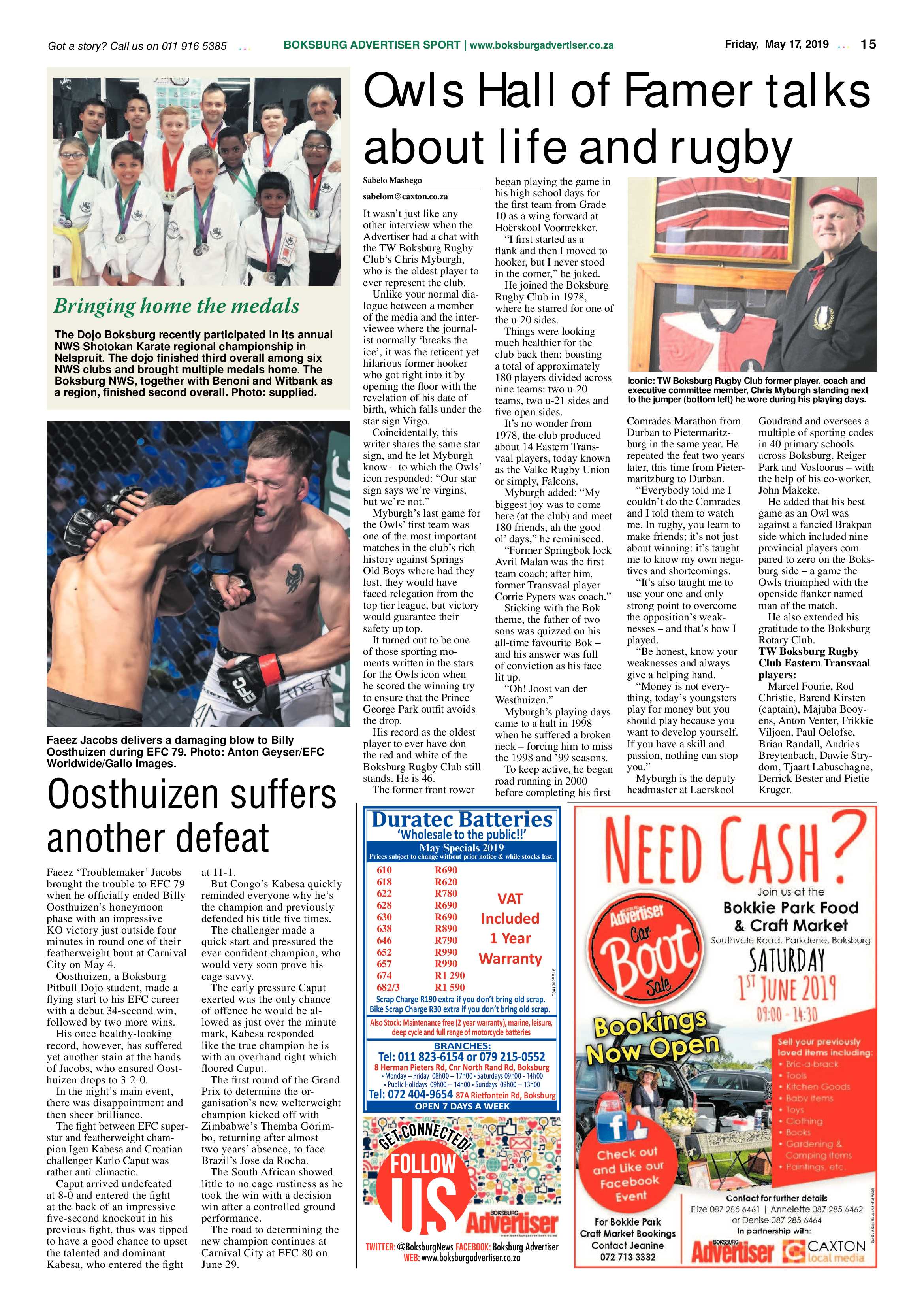 Boksburg Advertiser 14 May 2019 page 15
