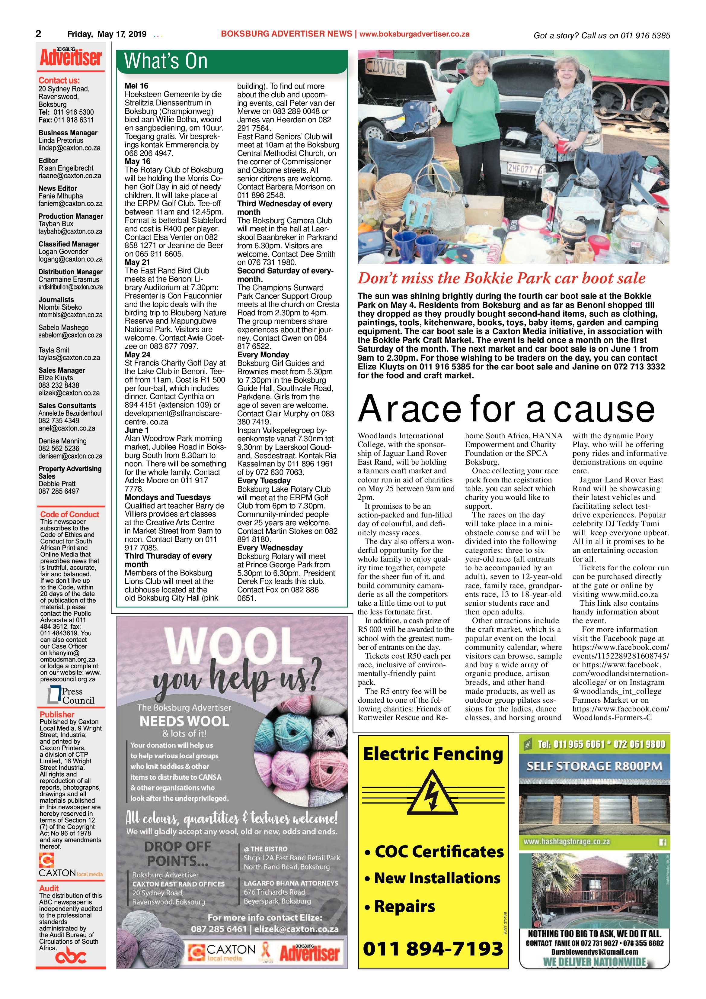 Boksburg Advertiser 14 May 2019 page 2