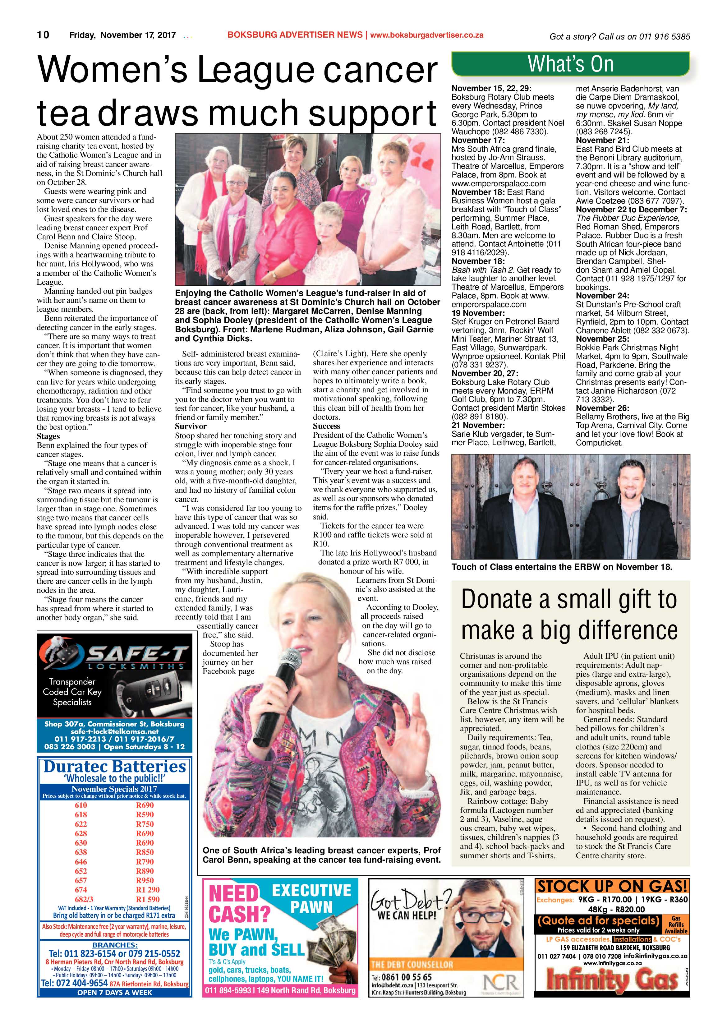 Boksburg Advertiser 14 November 2017 page 10