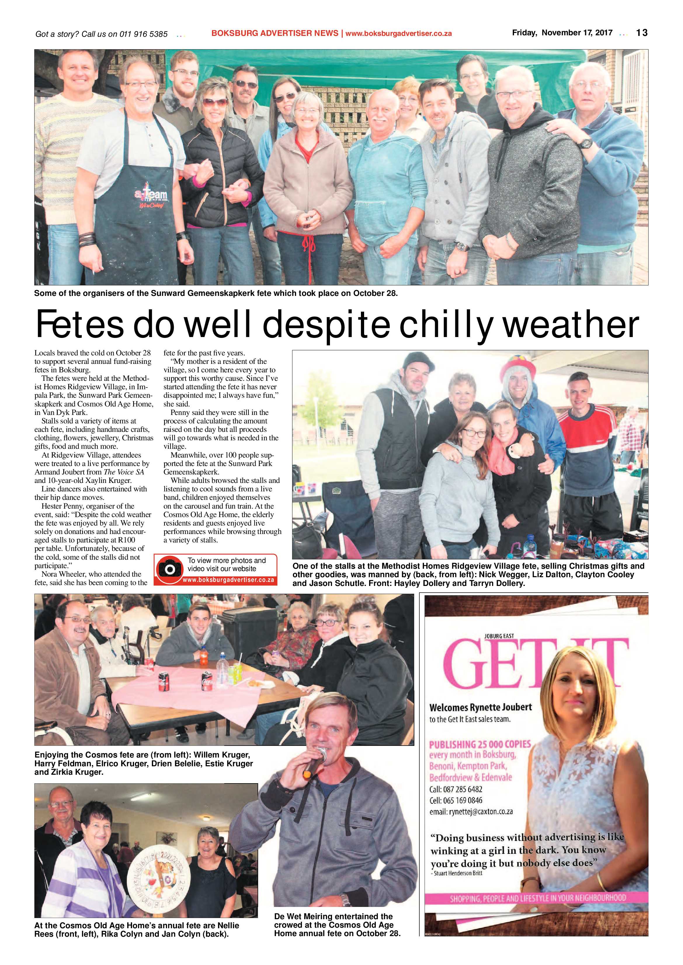 Boksburg Advertiser 14 November 2017 page 13