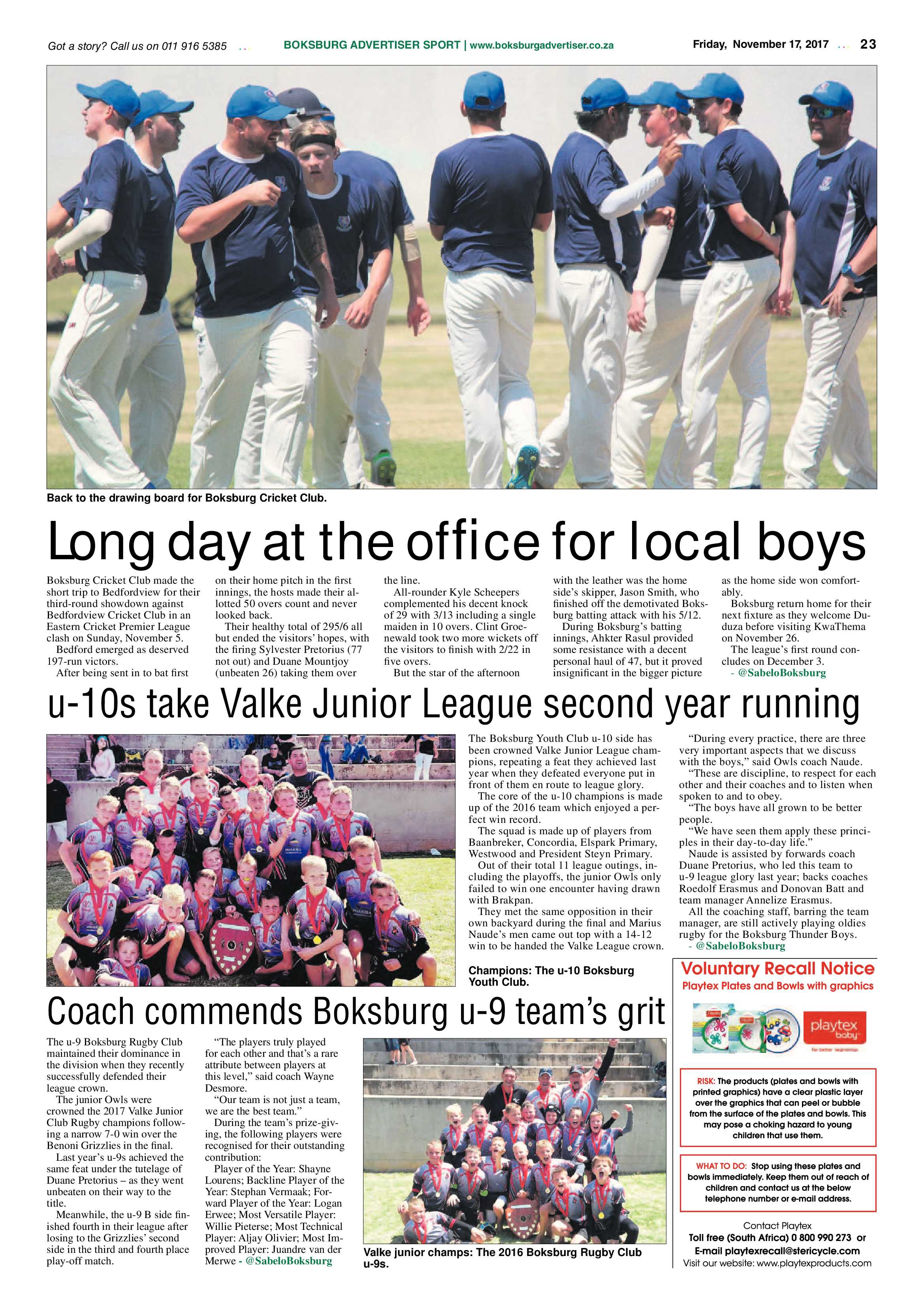 Boksburg Advertiser 14 November 2017 page 23