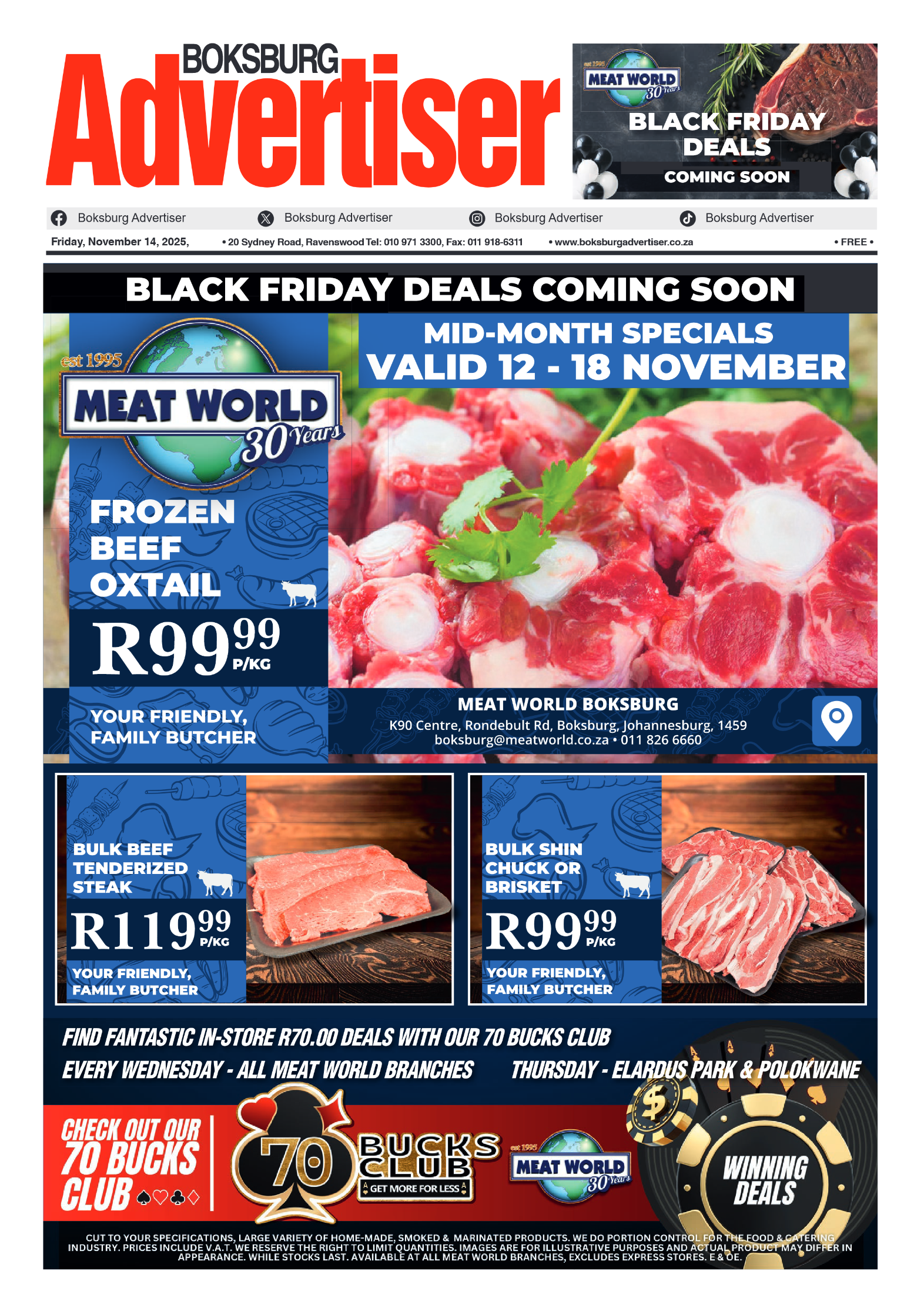 Boksburg Advertiser 14 November 2025 page 1