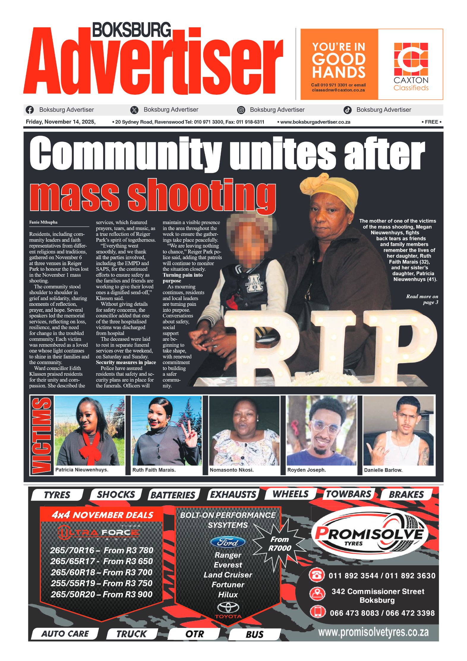 Boksburg Advertiser 14 November 2025 page 3