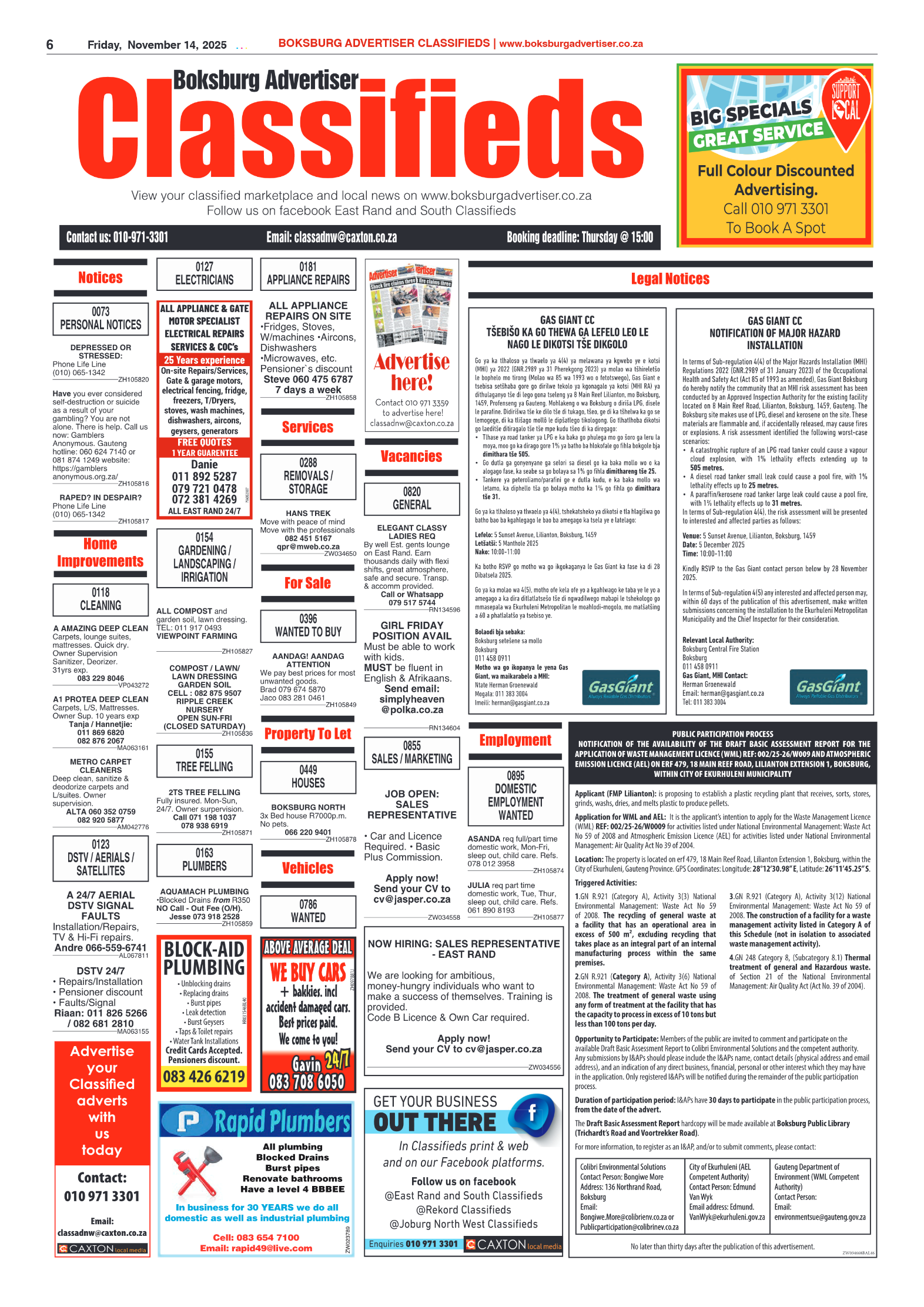 Boksburg Advertiser 14 November 2025 page 8