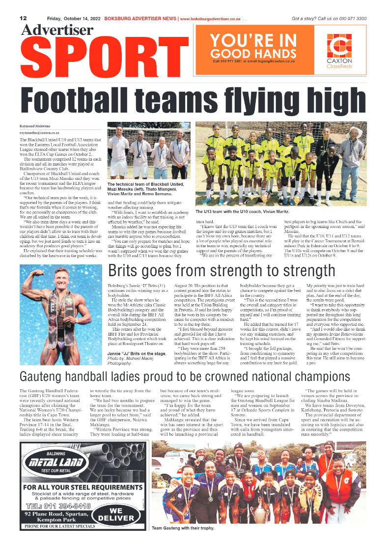 Boksburg Advertiser 14 October 2022 page 12
