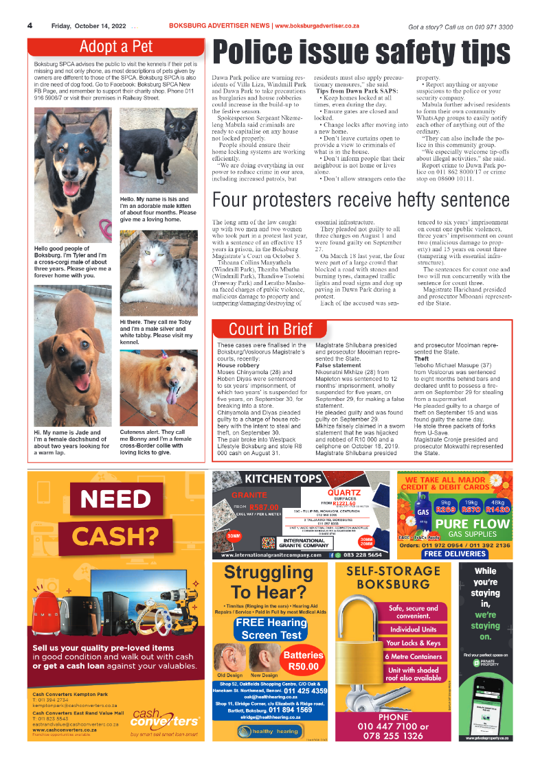 Boksburg Advertiser 14 October 2022 page 4