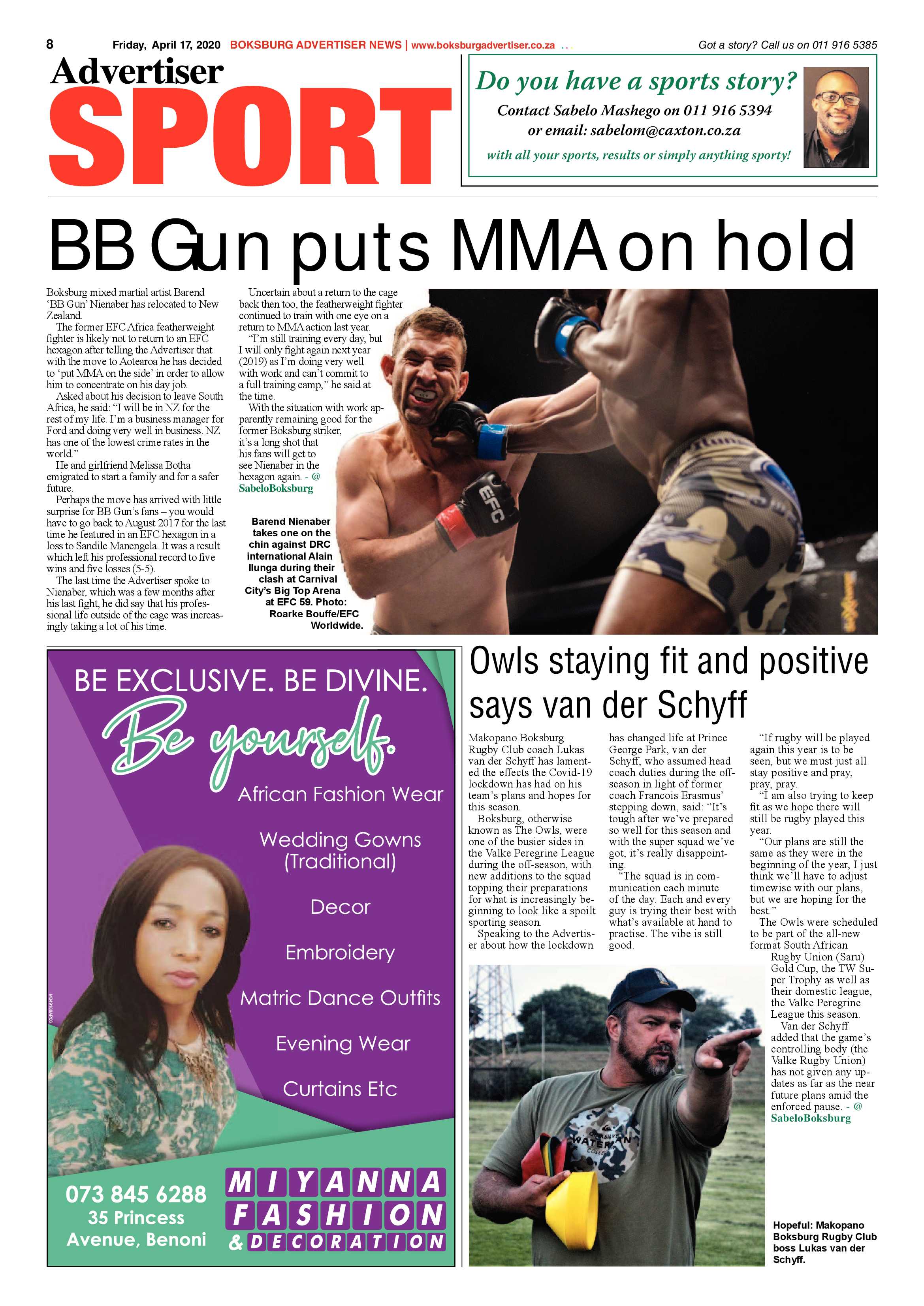 Boksburg Advertiser 15 April 2020 page 8