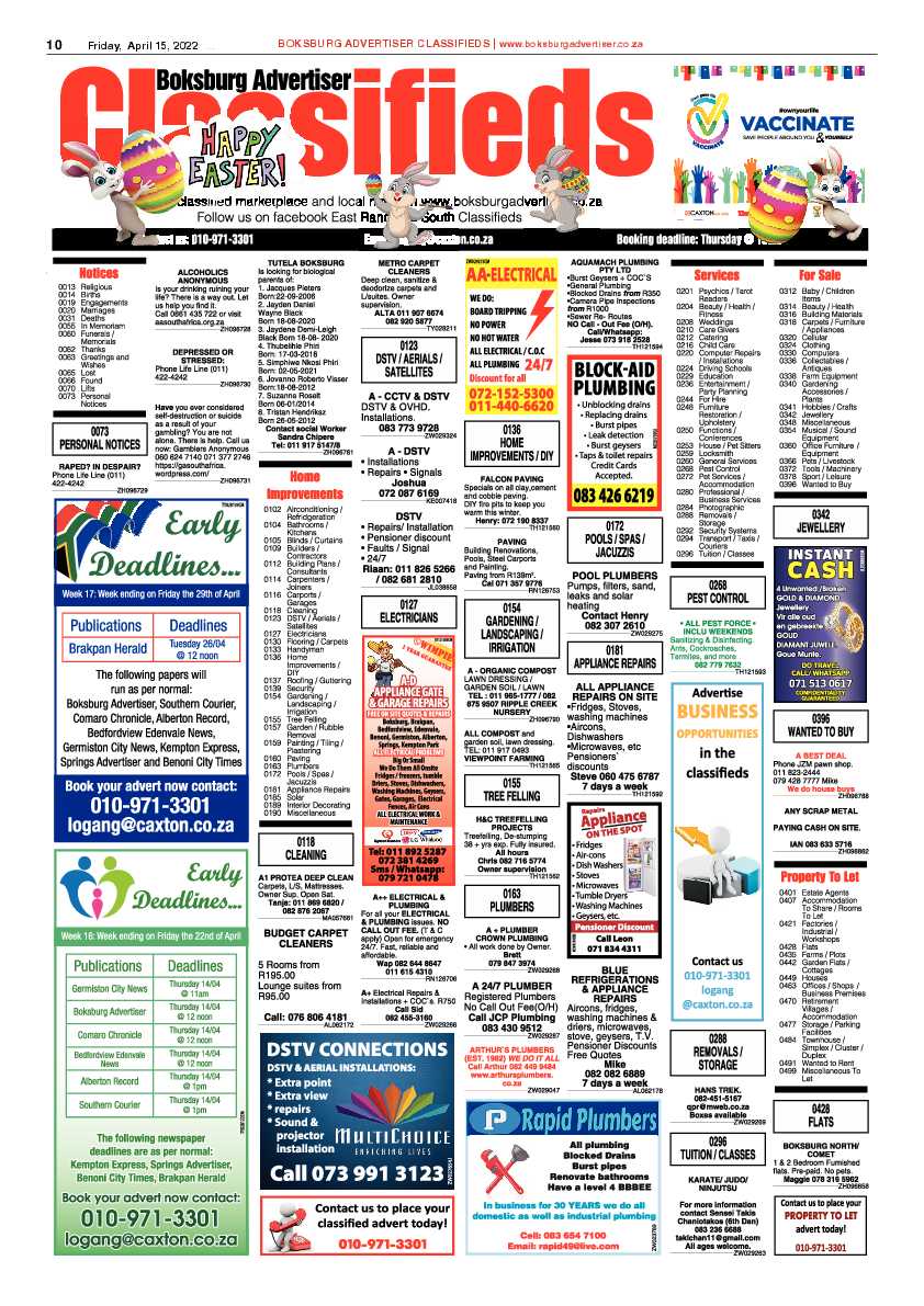 Boksburg Advertiser 15 April 2022 page 10