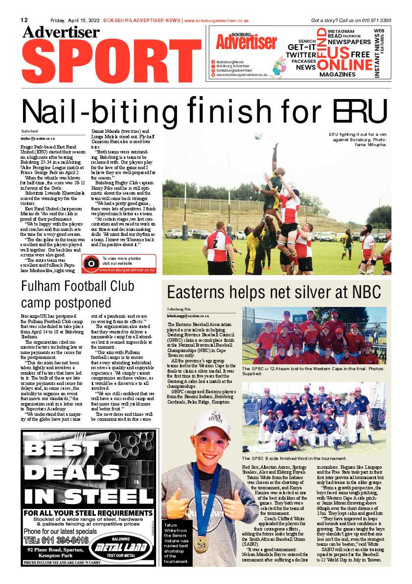 Boksburg Advertiser 15 April 2022 page 12