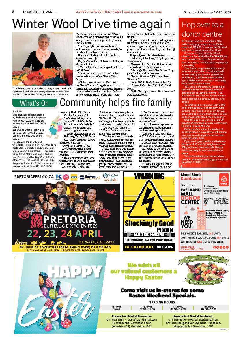 Boksburg Advertiser 15 April 2022 page 2