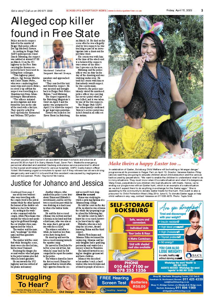 Boksburg Advertiser 15 April 2022 page 3
