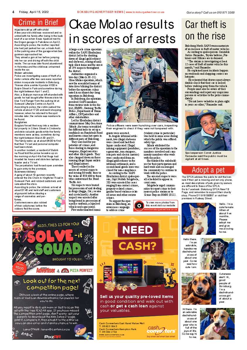 Boksburg Advertiser 15 April 2022 page 4