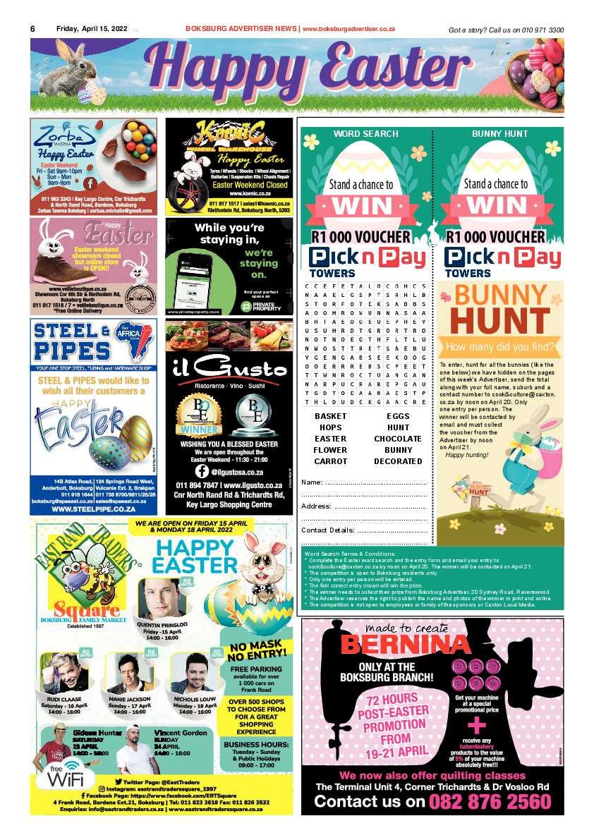 Boksburg Advertiser 15 April 2022 page 6