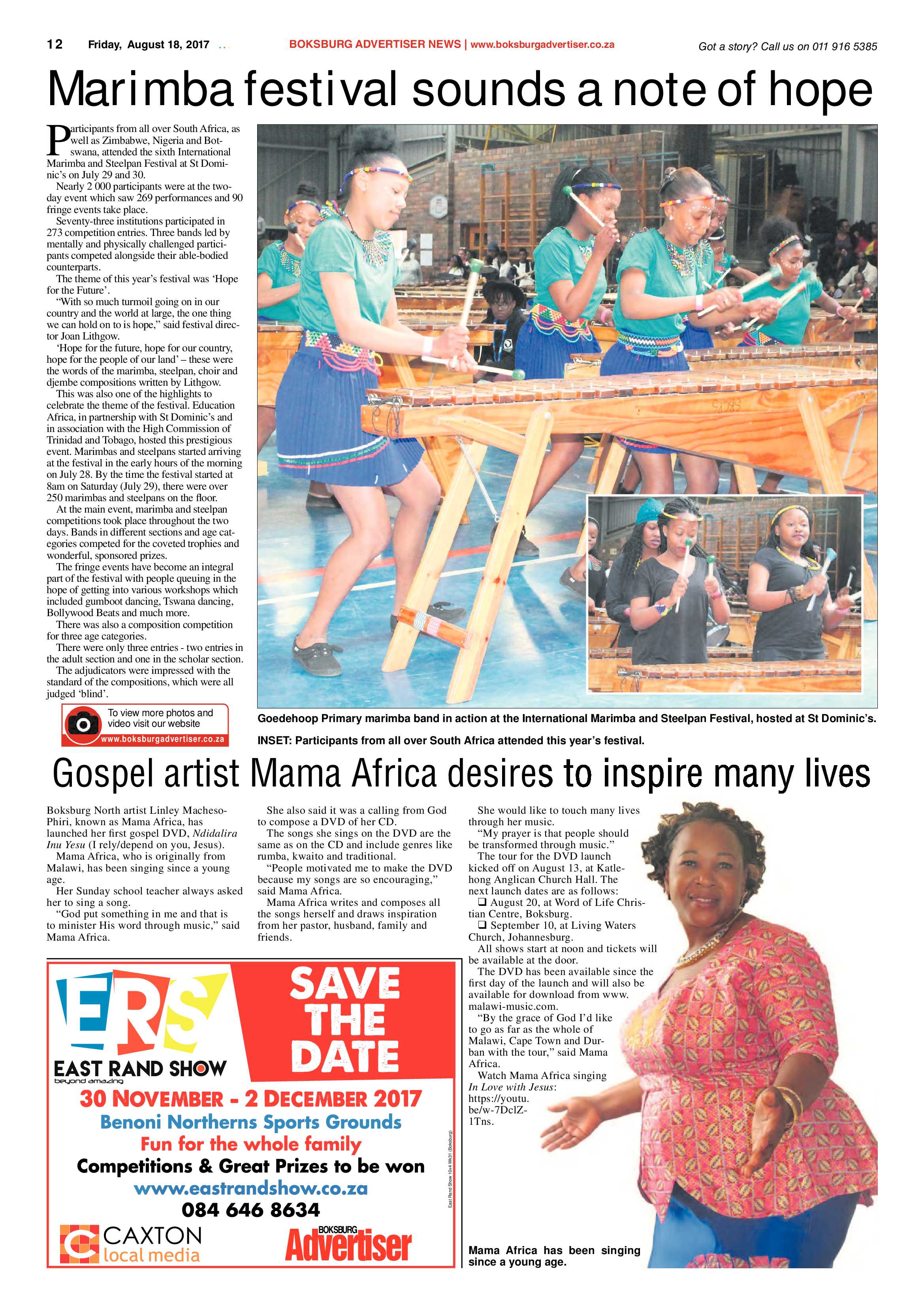 Boksburg Advertiser 15 August 2017 page 12