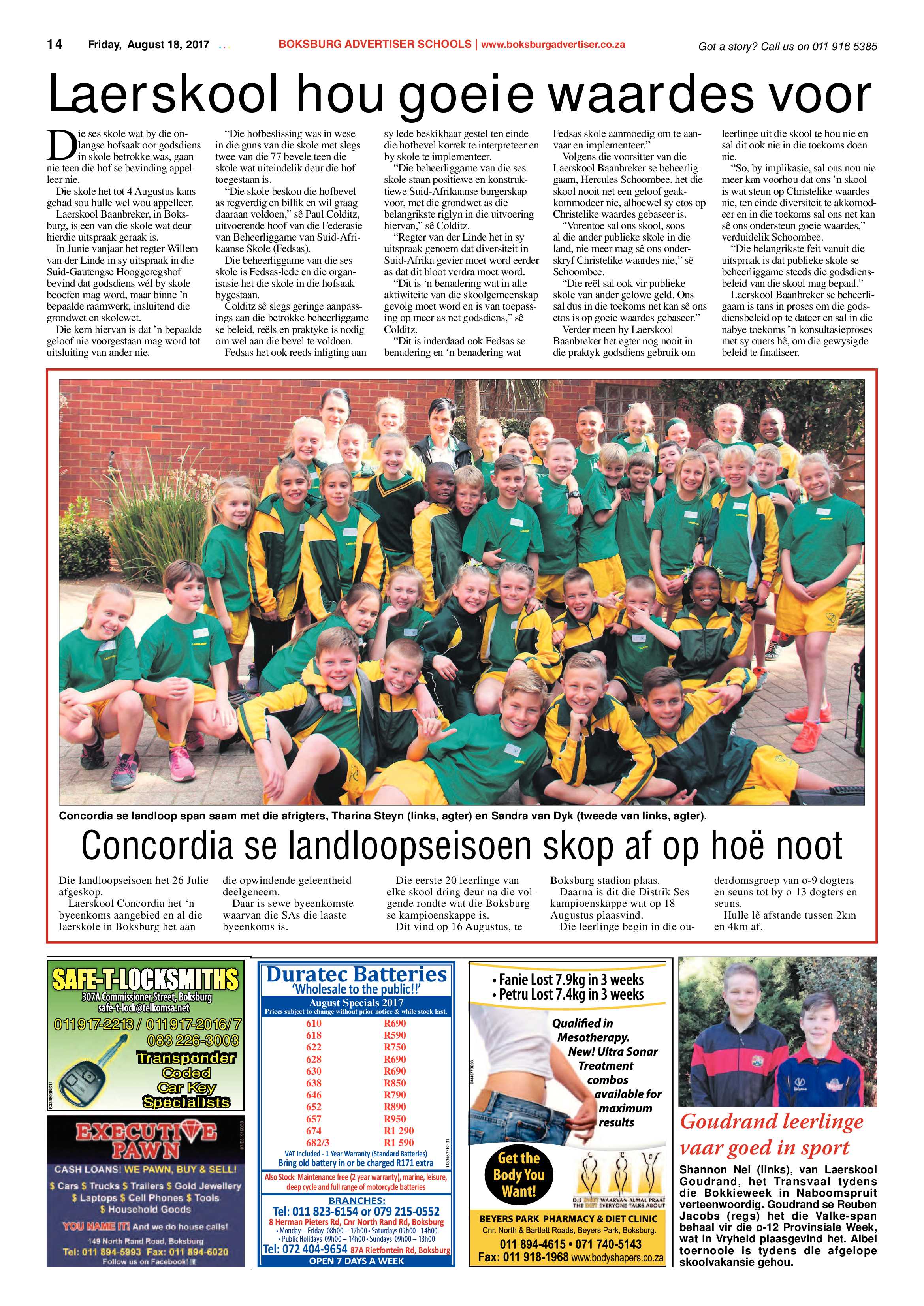 Boksburg Advertiser 15 August 2017 page 14