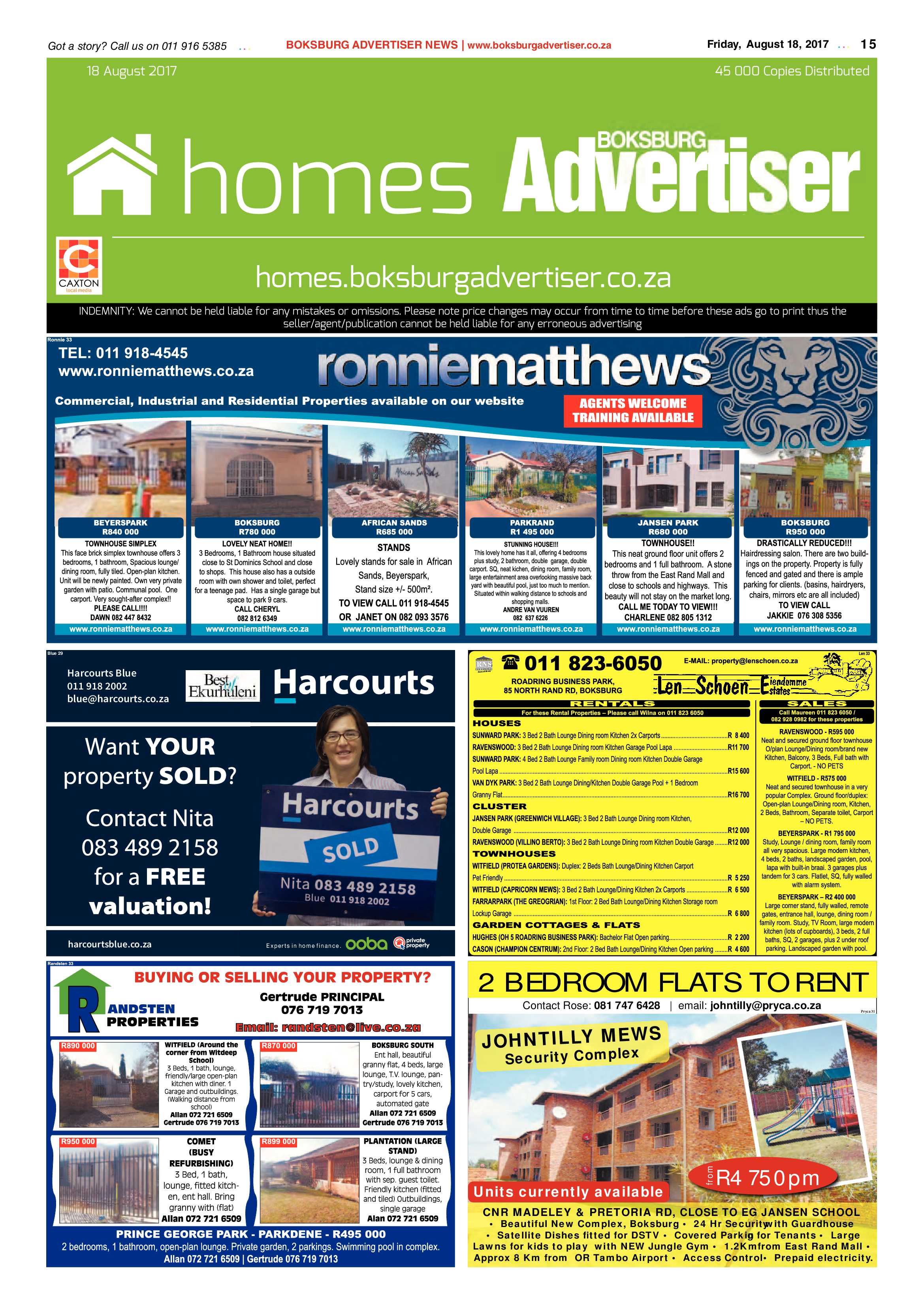 Boksburg Advertiser 15 August 2017 page 15